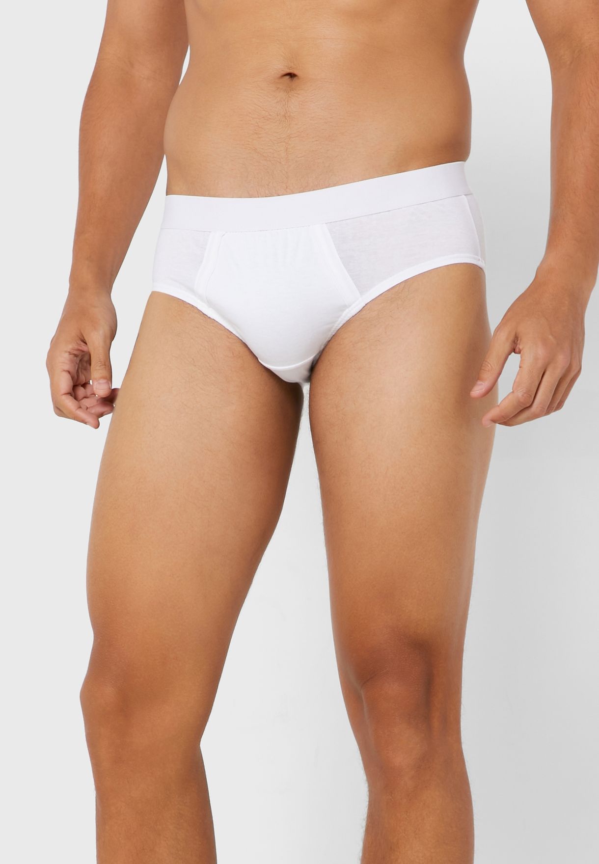 3 Pack Waist Band Hunk Briefs With Antibacterial Finish
