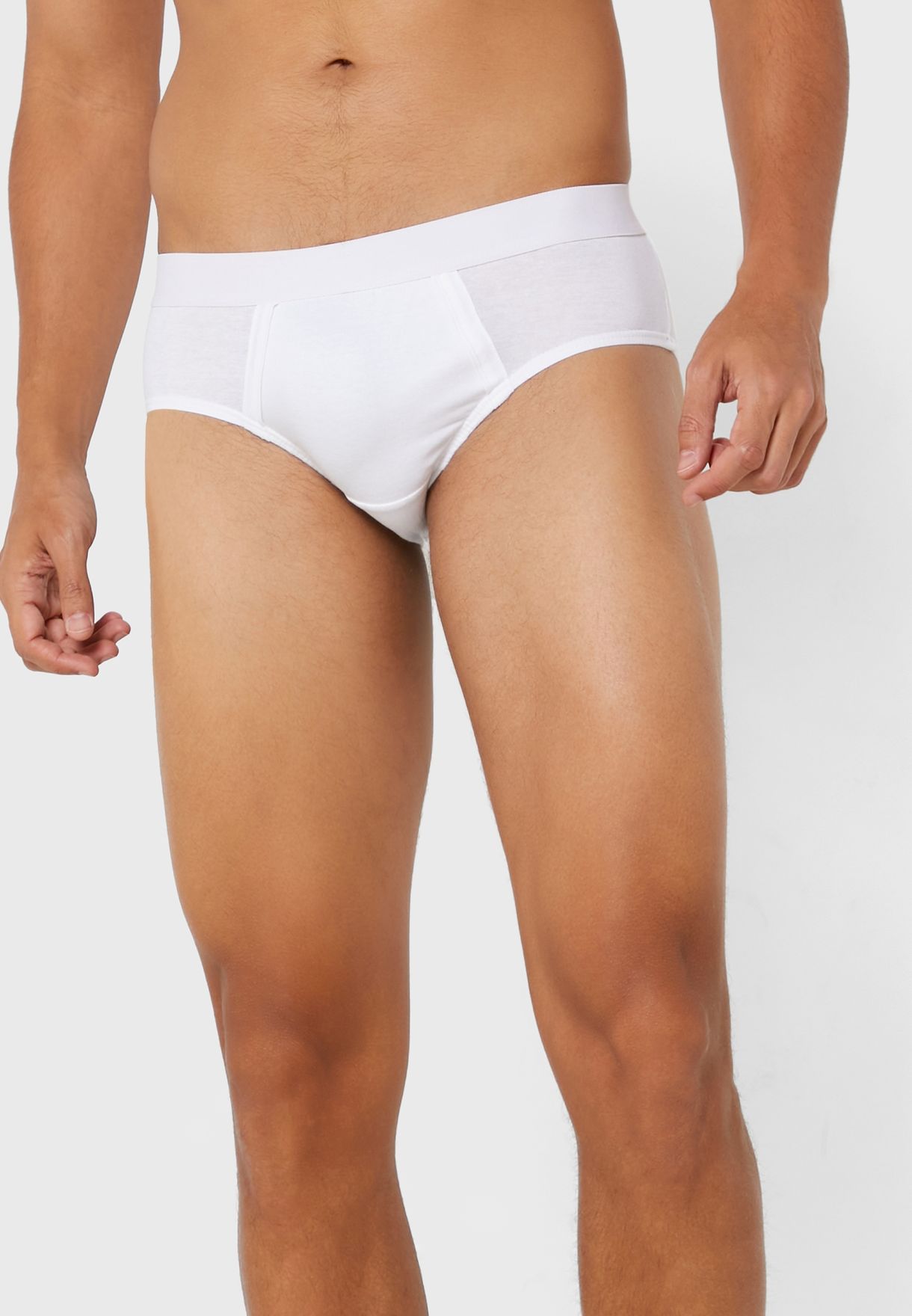 3 Pack Waist Band Hunk Briefs With Antibacterial Finish