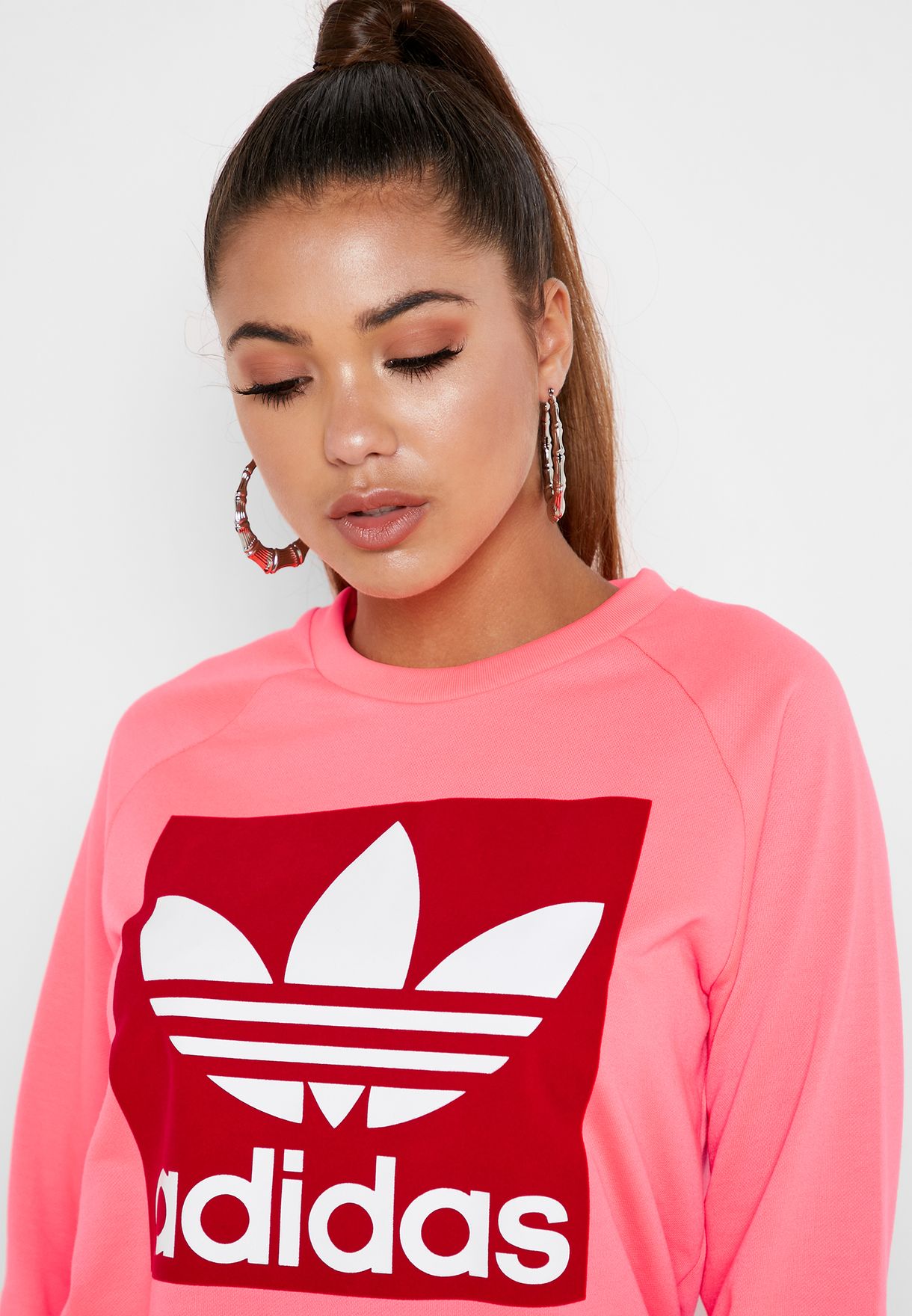 Buy adidas Originals pink Trefoil Sweatshirt for Women in MENA, Worldwide