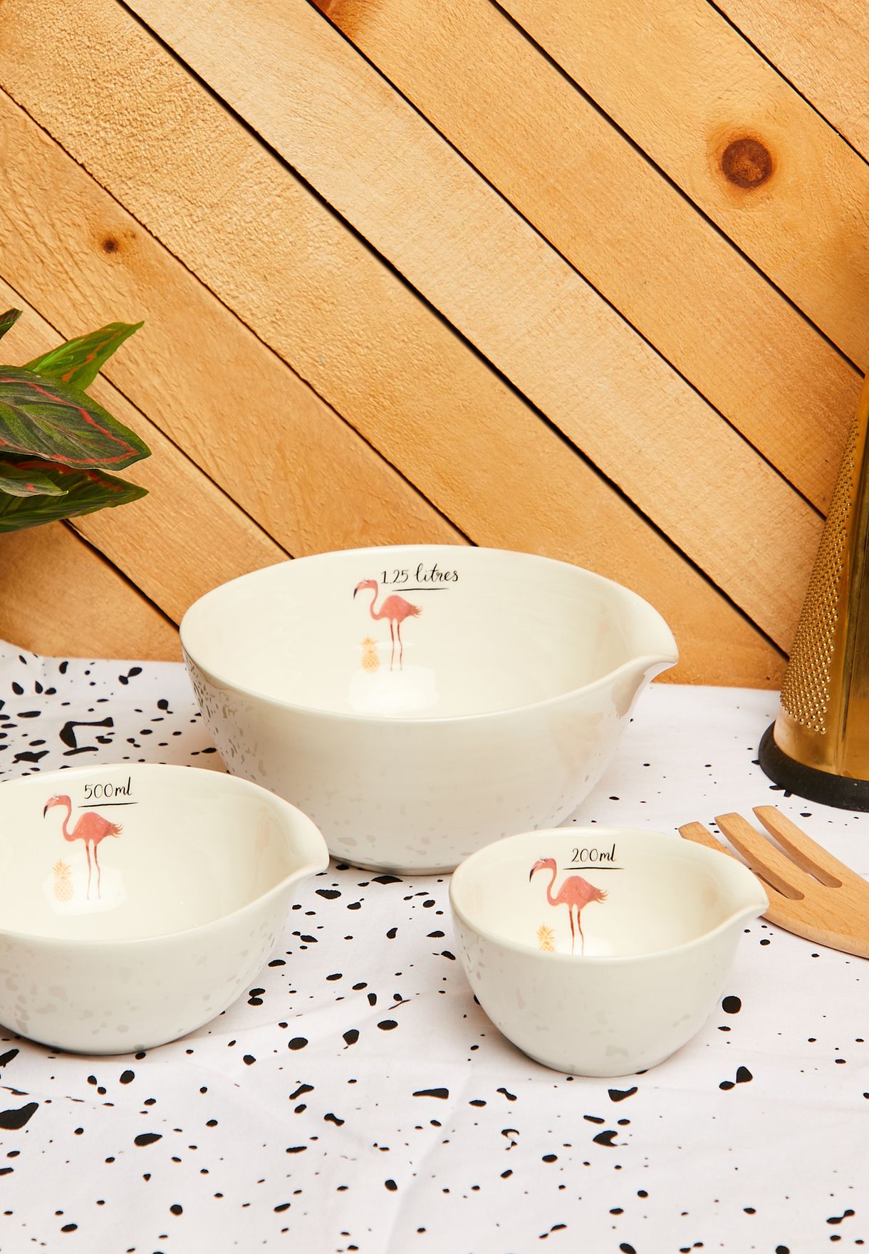 Set Of 3 Flamingo Nested Bowls