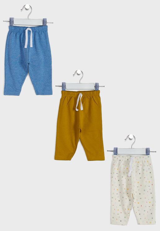 Infant 3 Pack Assorted Sweatpants