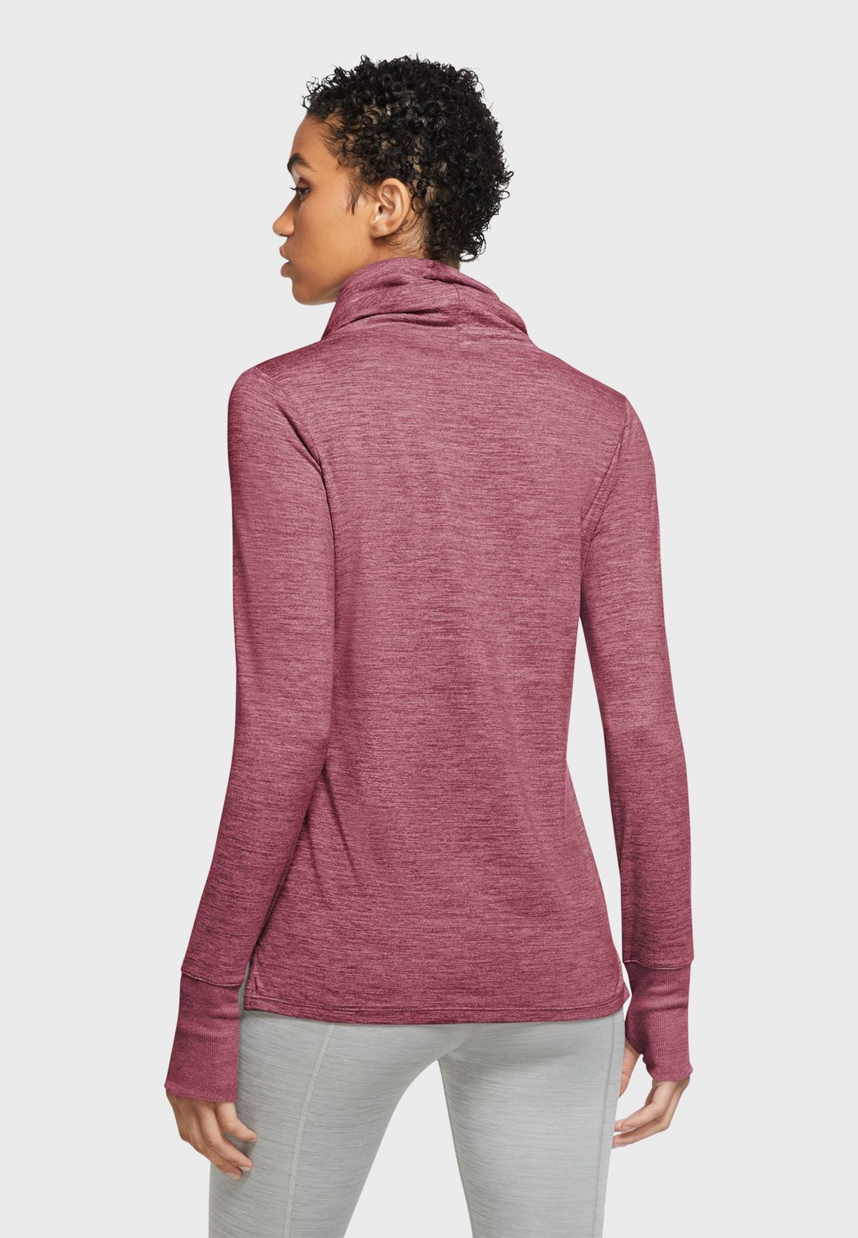 nike yoga core essential funnel neck pullover