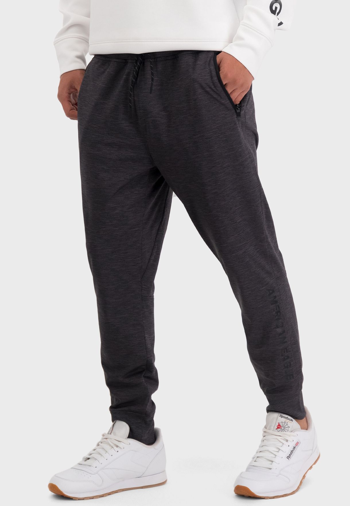 Buy American Eagle grey Essential Sweatpants for Men in Riyadh, Jeddah