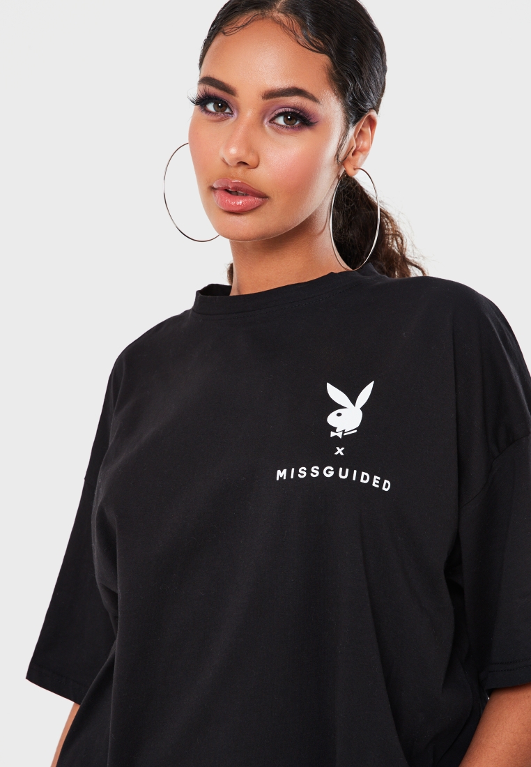 Buy Missguided Playboy Oversized T-Shirt for Women in MENA, Worldwide