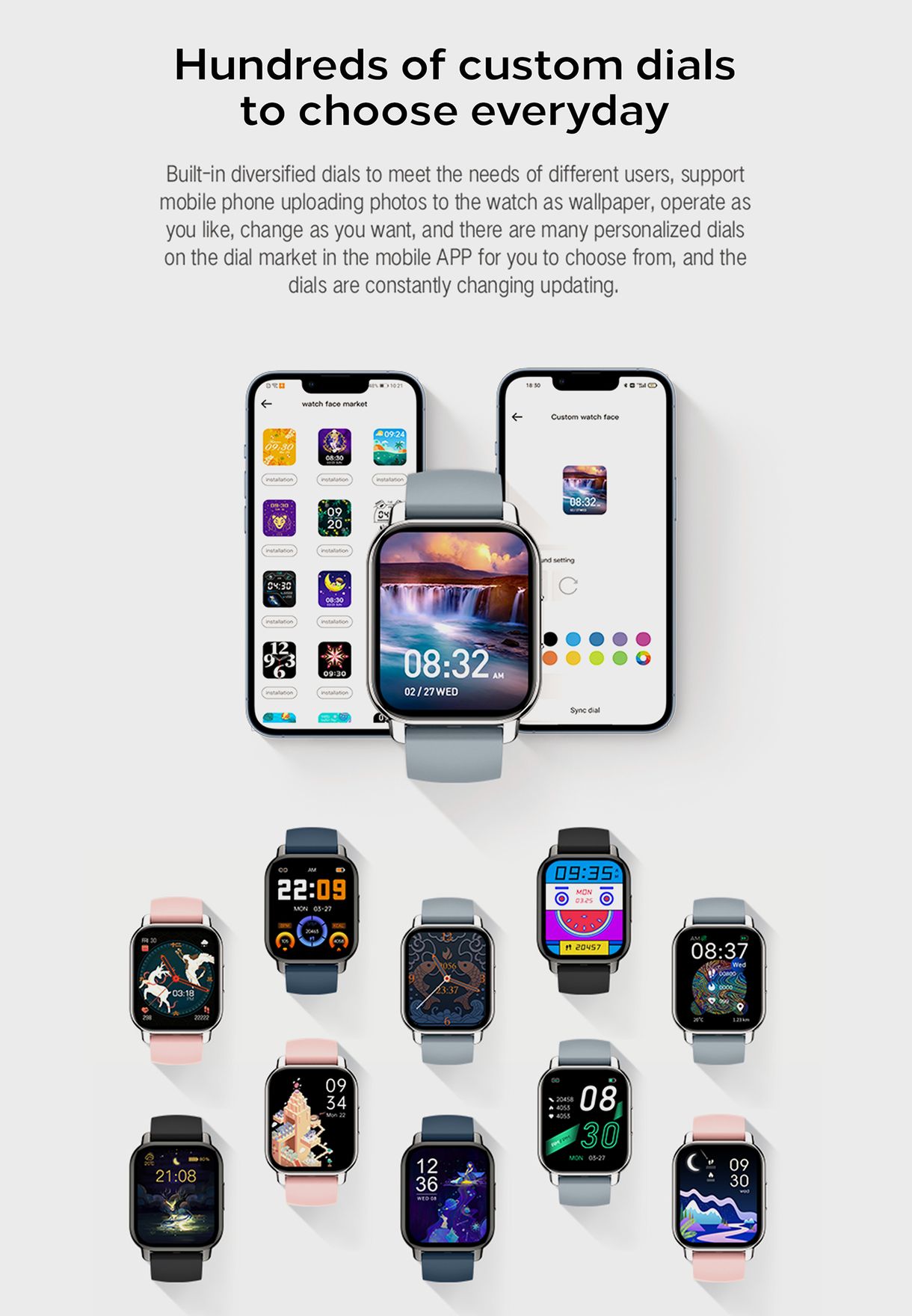 Smart Watch With Bluetooth Call,Multiple Health & Fitness Features
