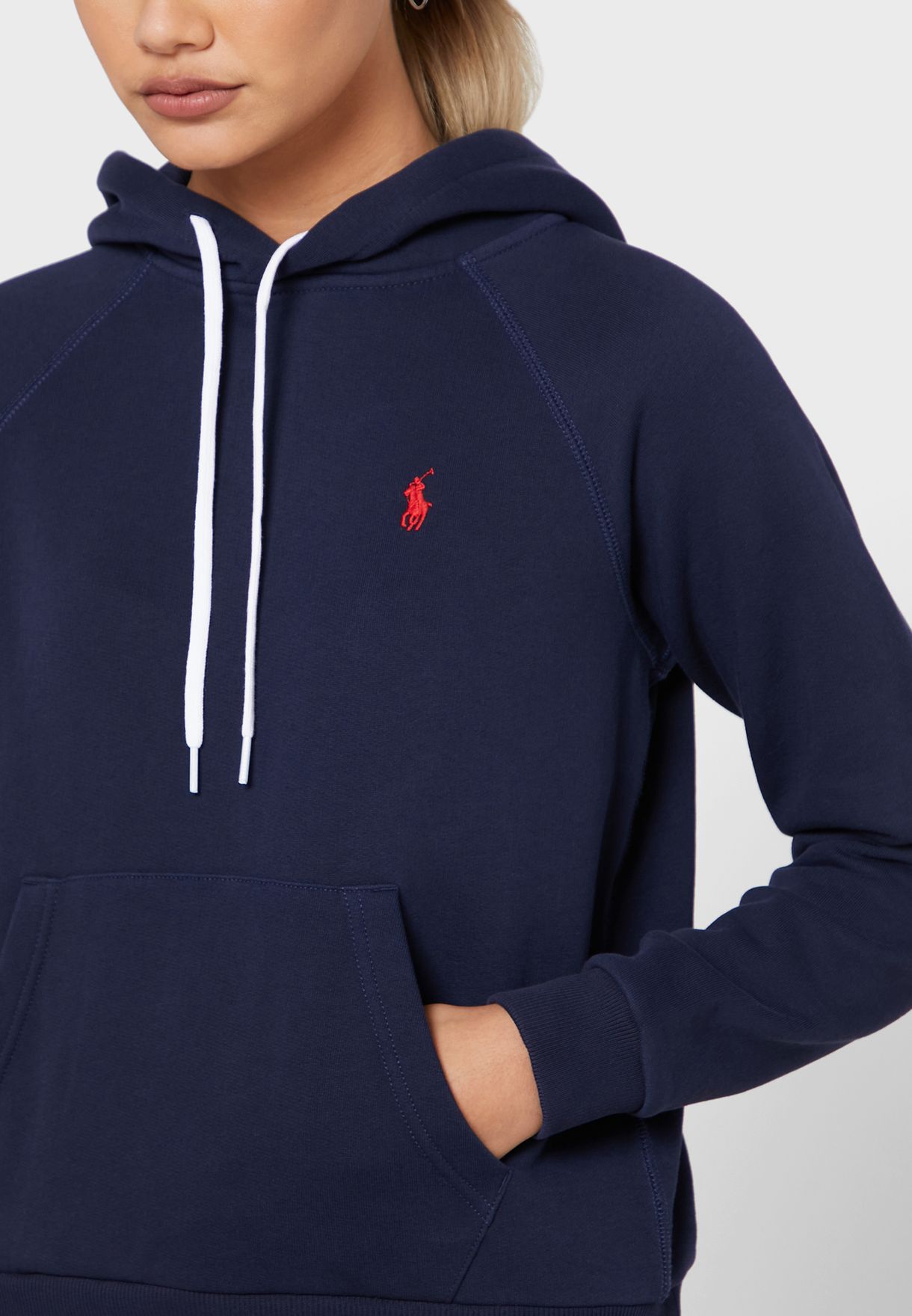 navy blue polo hoodie women's