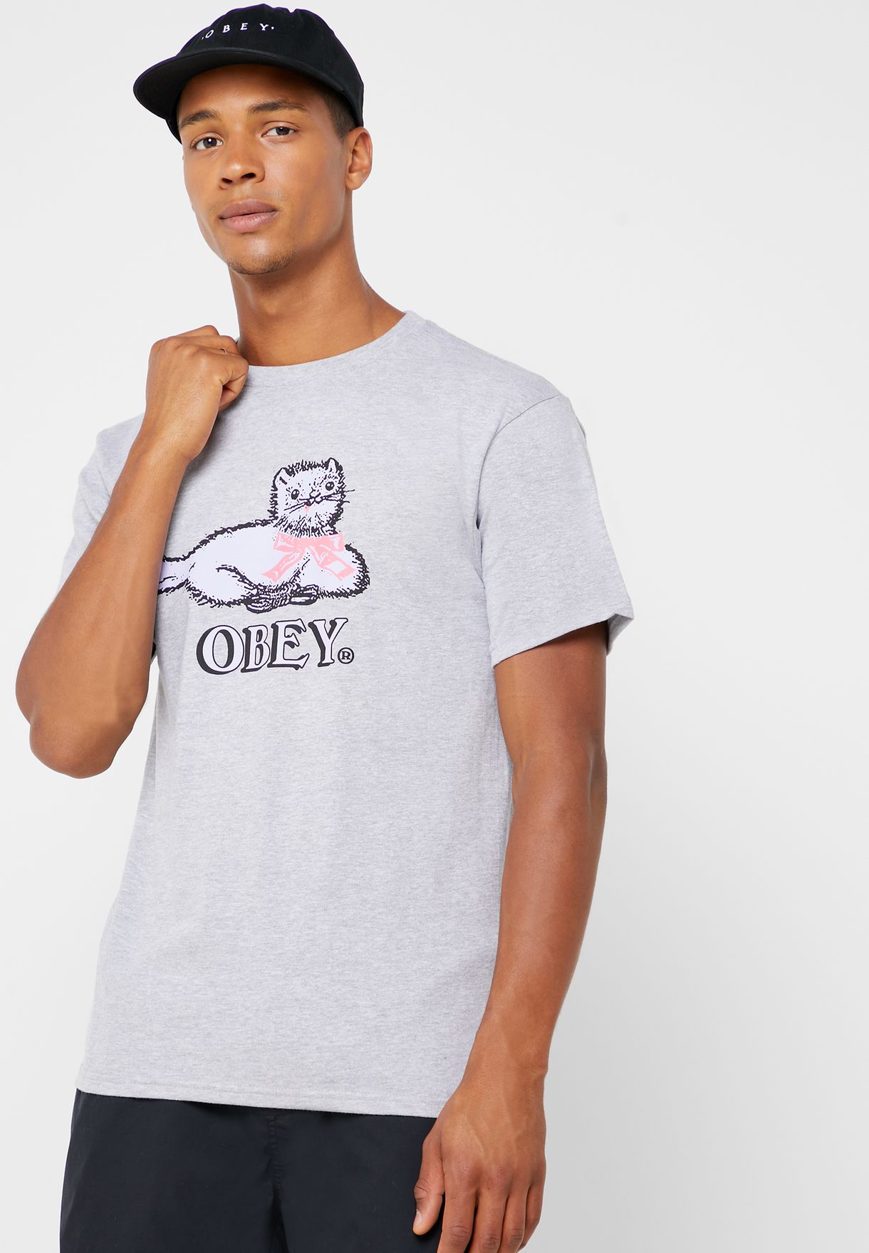 obey cat shirt