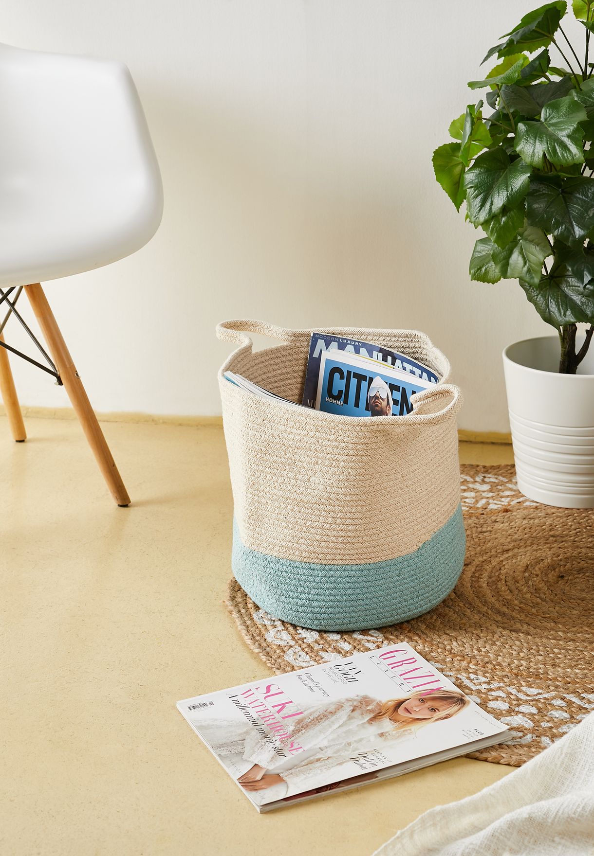 Shruti Blue Basket 30Cm