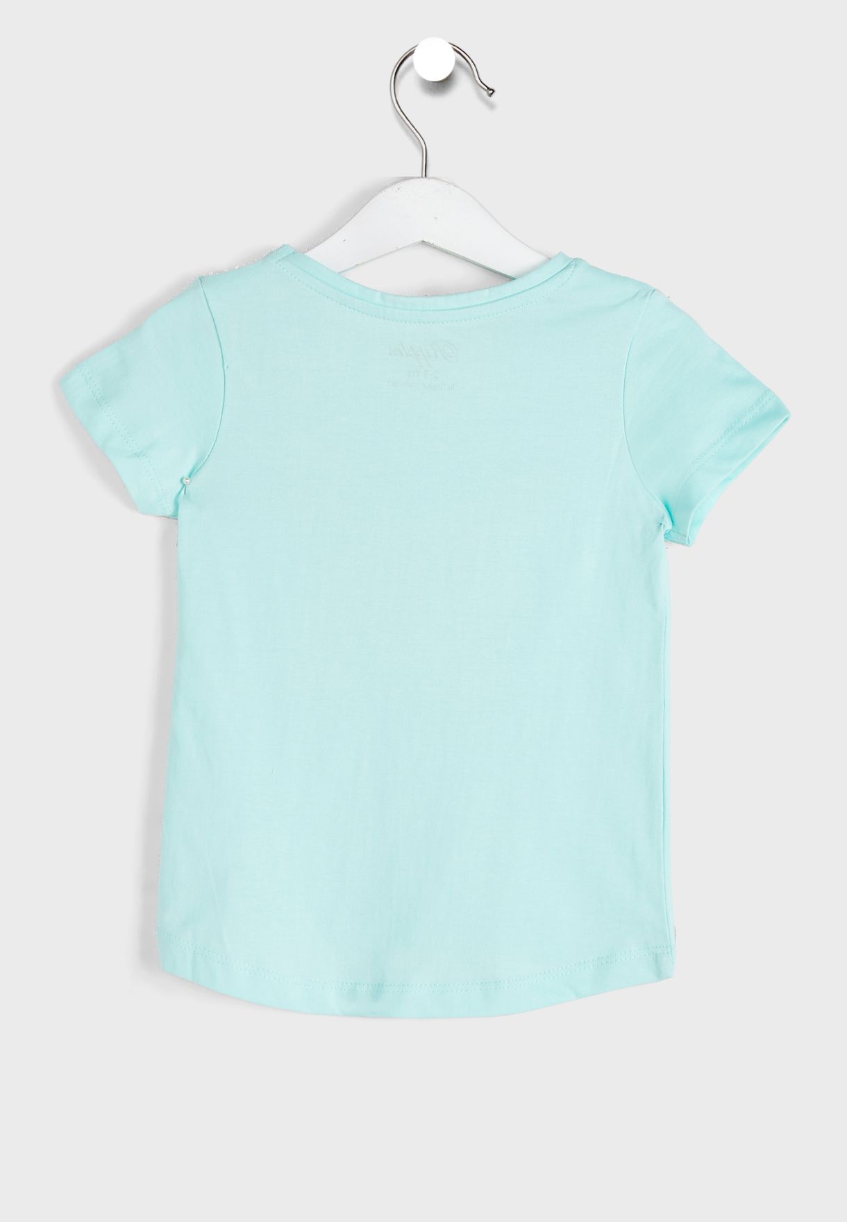 Round Neck T-Shirt Withn Sequin Detailing