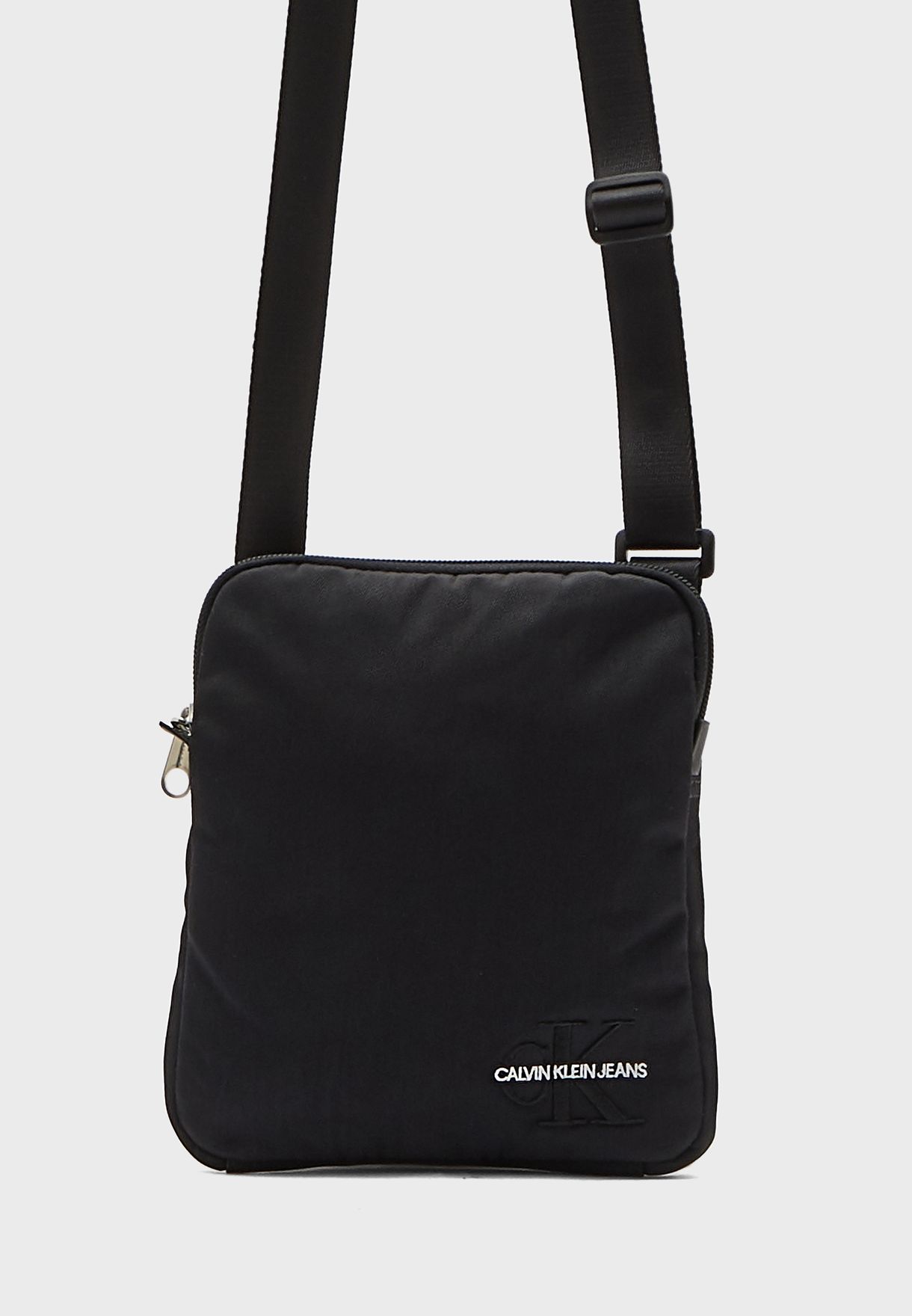 Buy Calvin Klein Jeans black Monogram Logo Messenger Bag for Men in Riyadh,  Jeddah