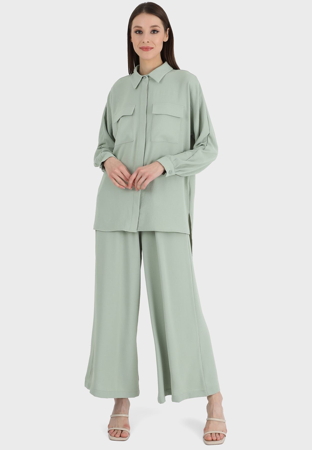 Pocket Detail Tunic & Pants Set