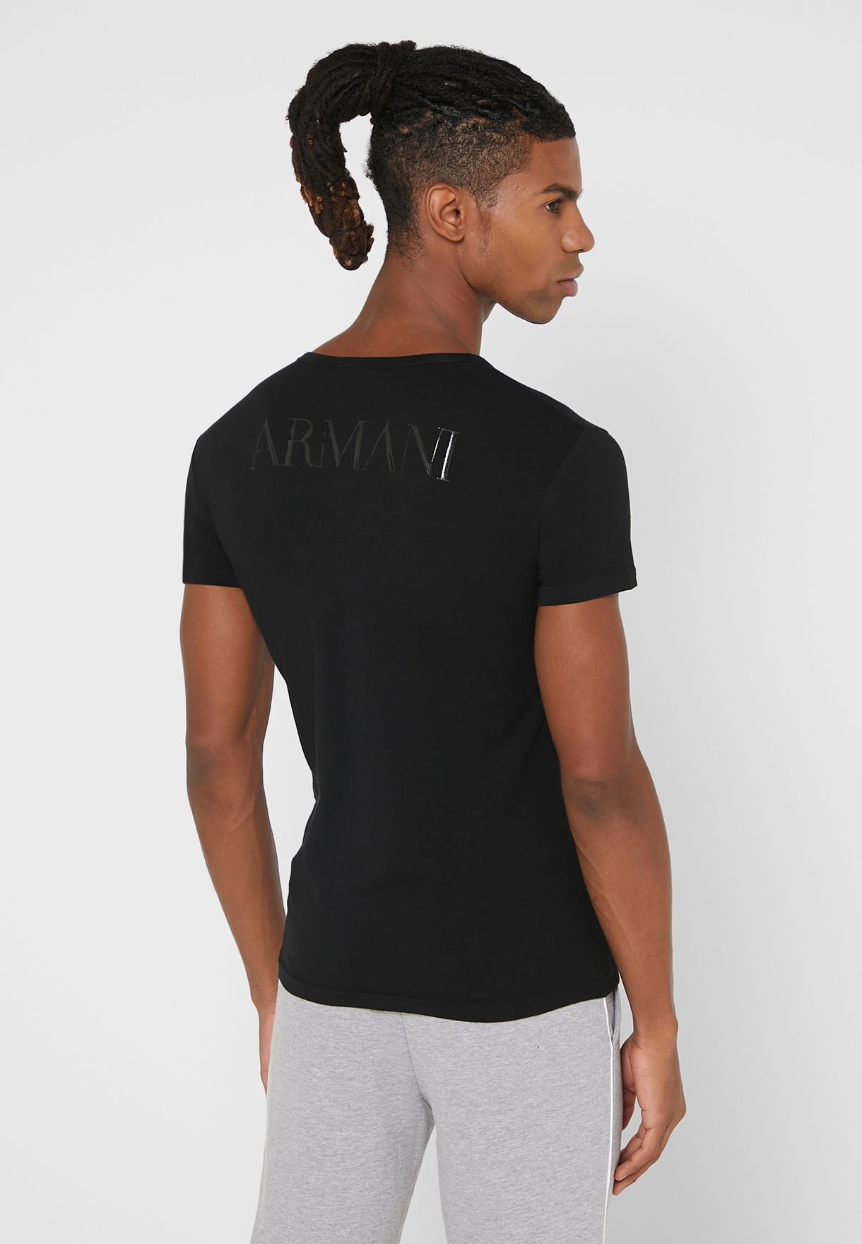 Buy Emporio Armani black Essential V-Neck T-Shirt for Men in Muscat, Salalah