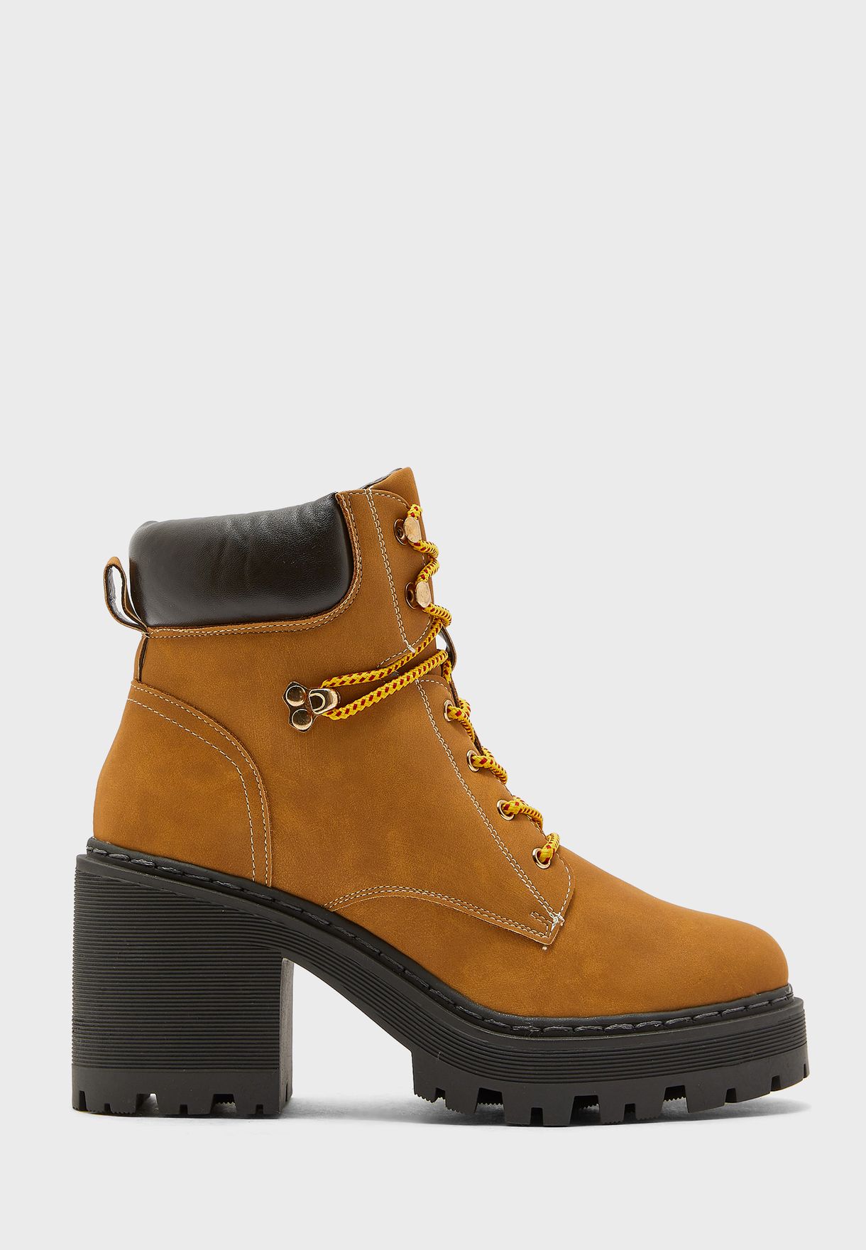 truffle collection heeled hiker boots