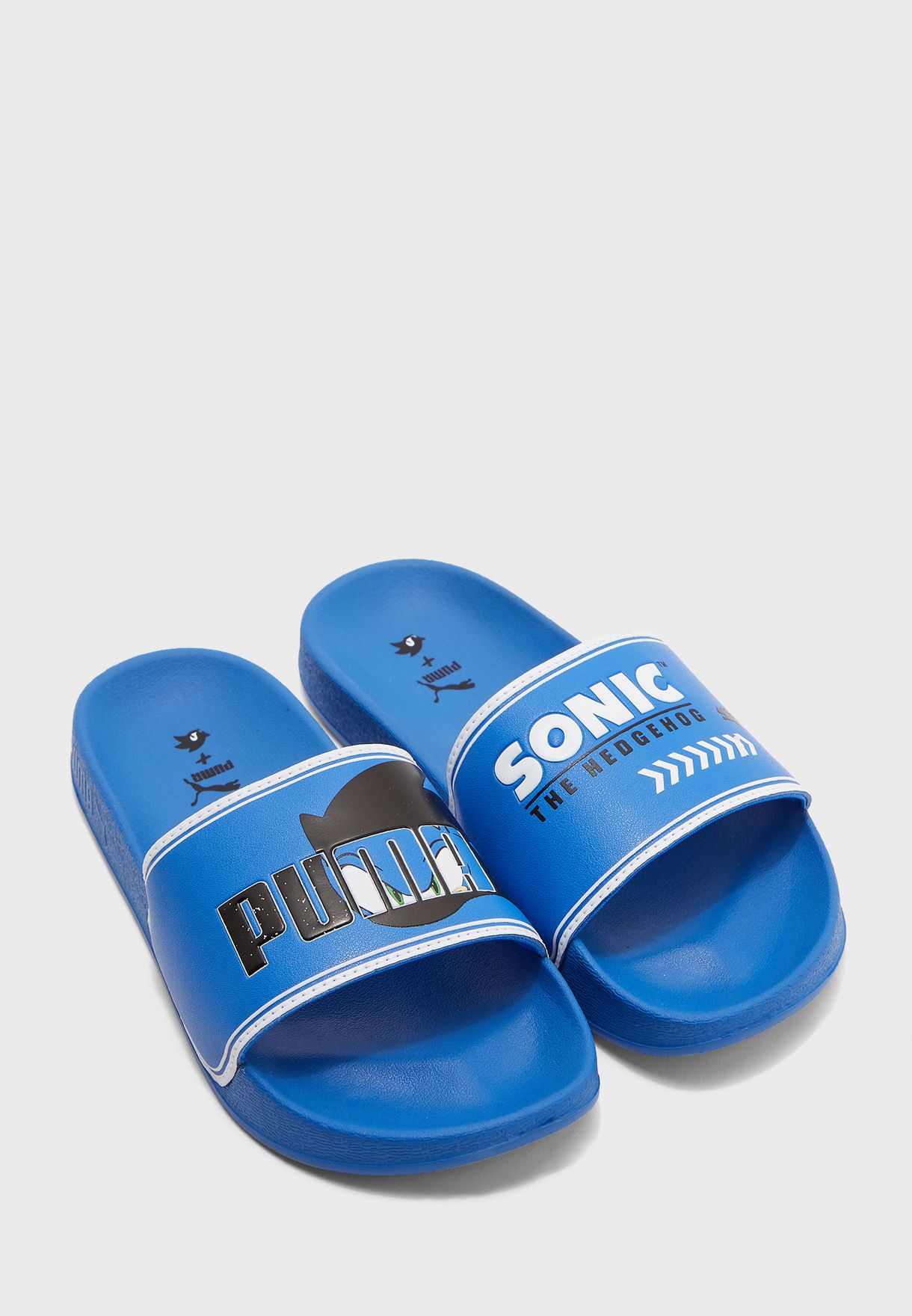 puma blue slide flip flop