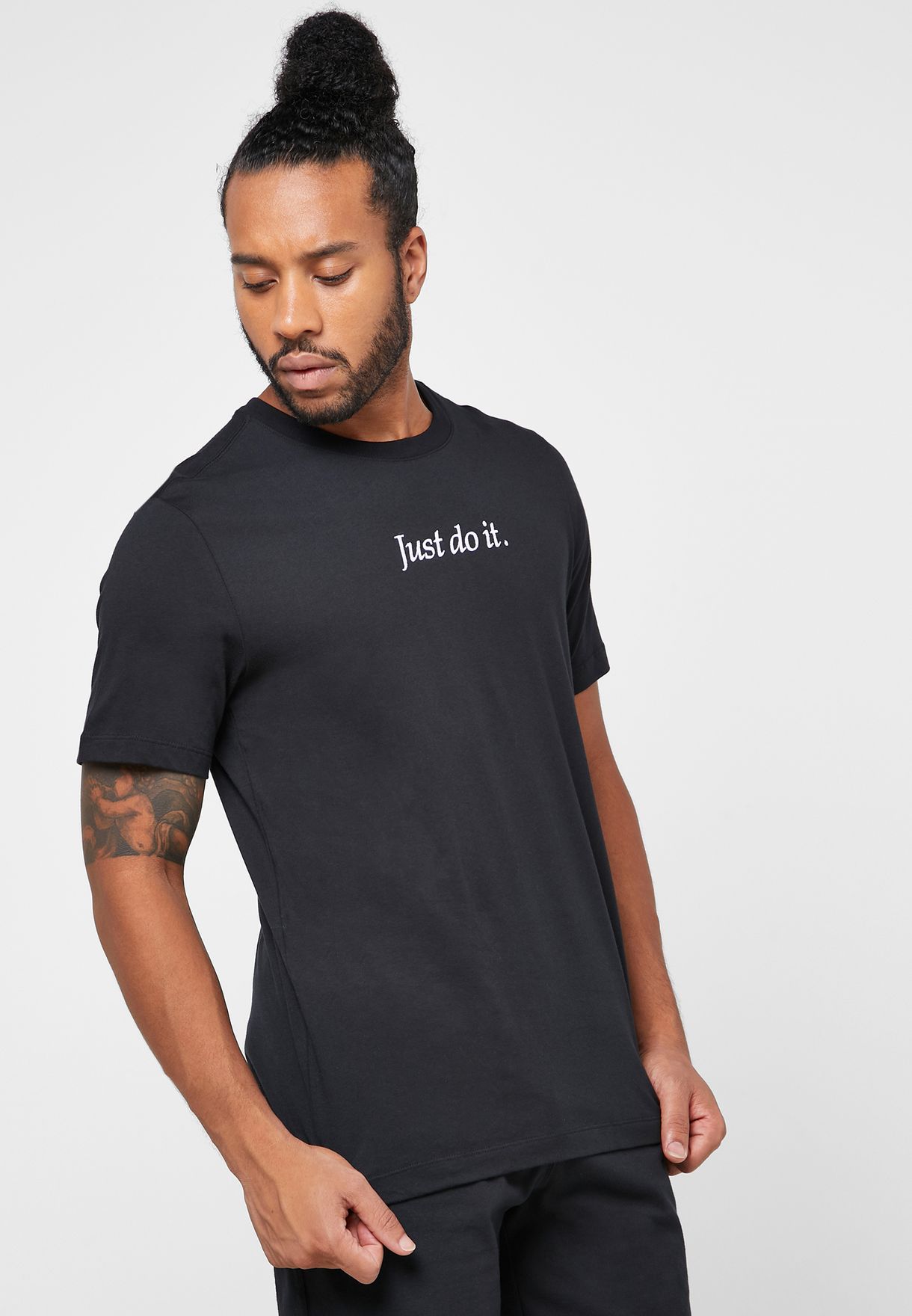 black NSW Just Do It Embroidery T-Shirt 