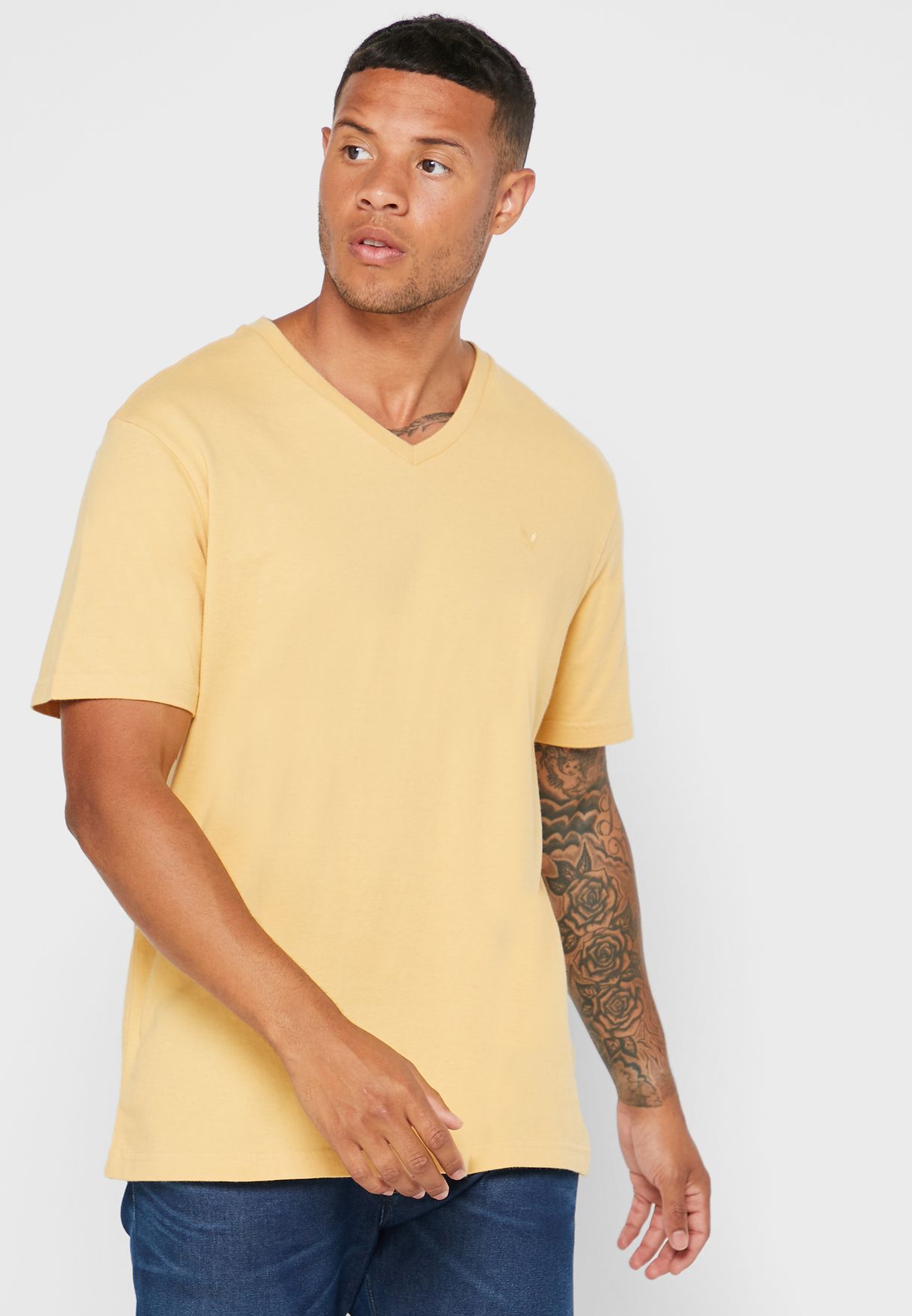 american eagle yellow t shirt