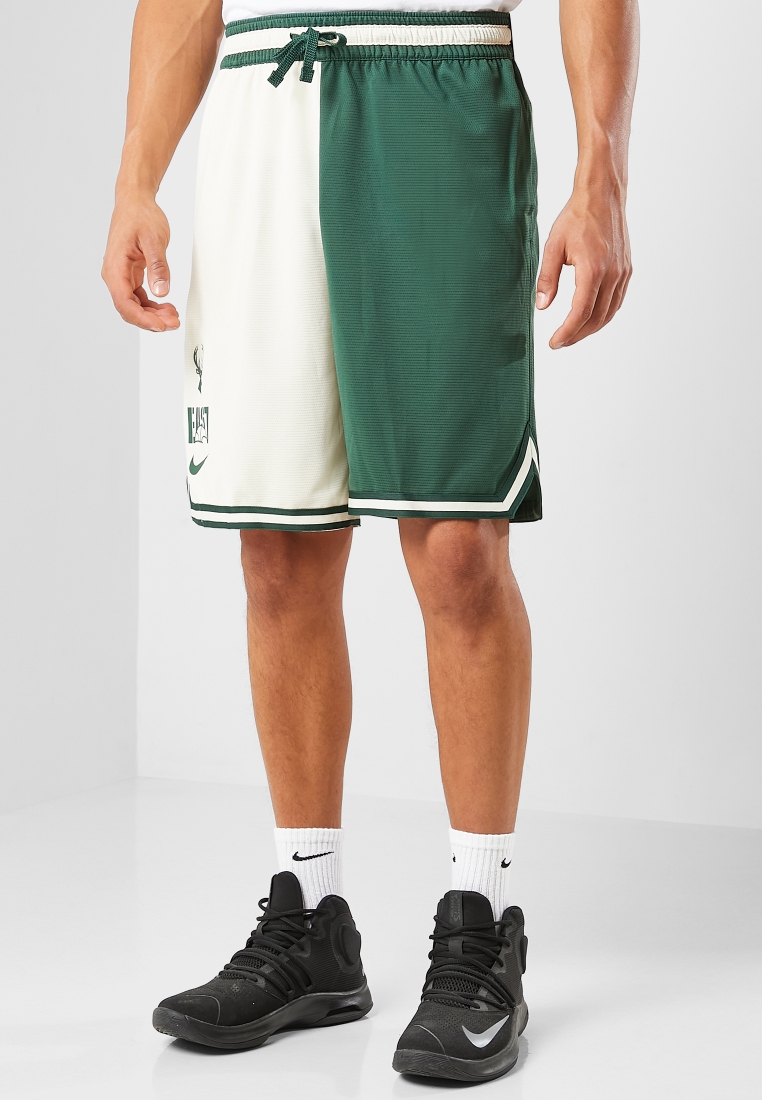White Nike NBA Milwaukee Bucks Swingman Shorts