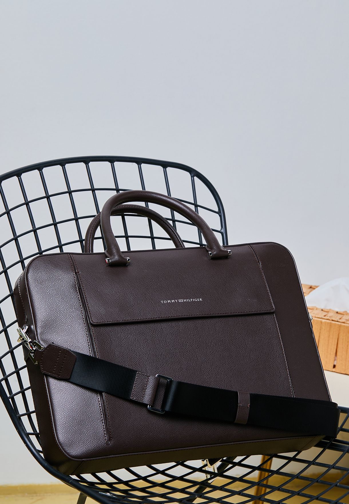 Business Leather Slim Computer Bag
