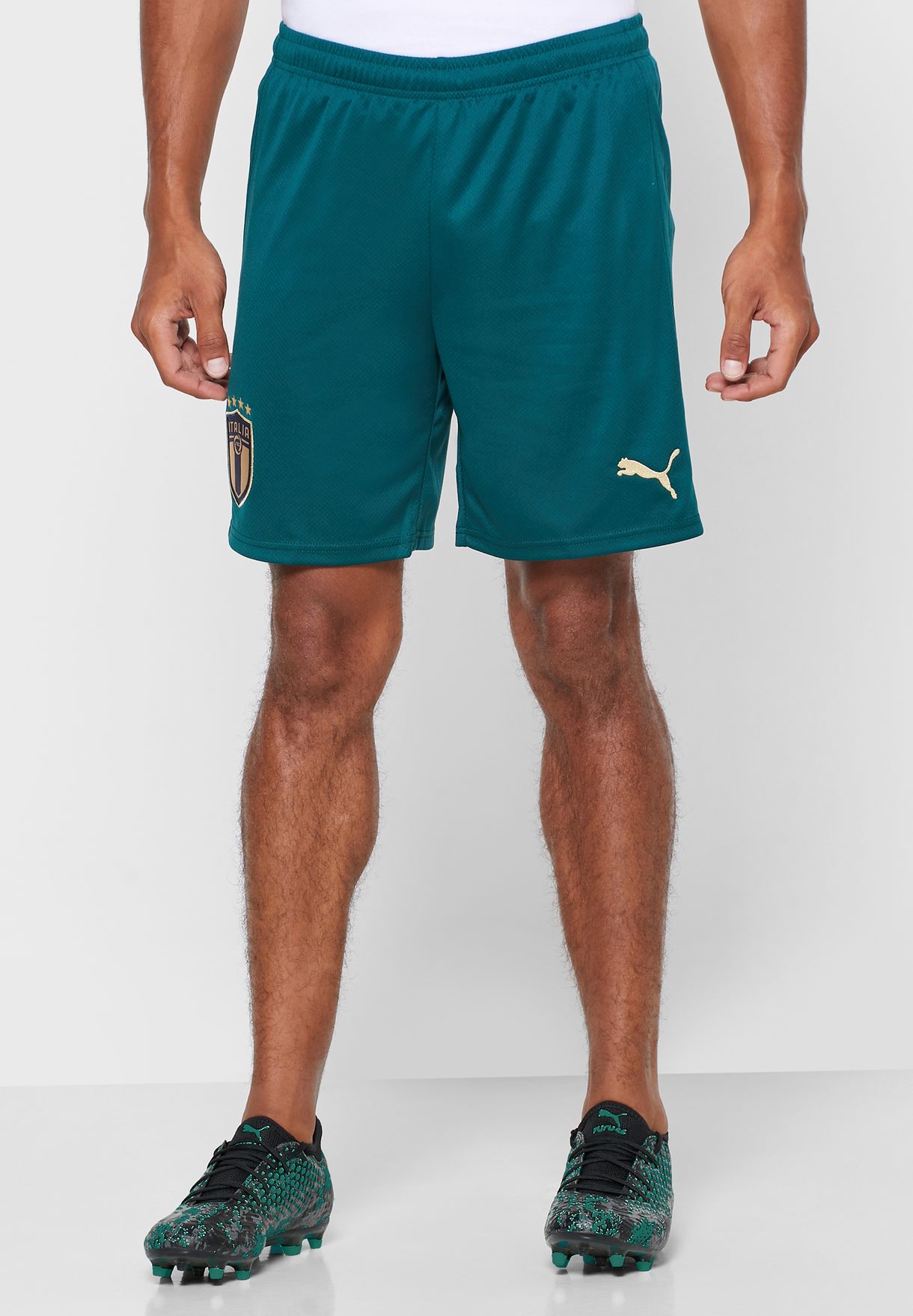 puma green shorts