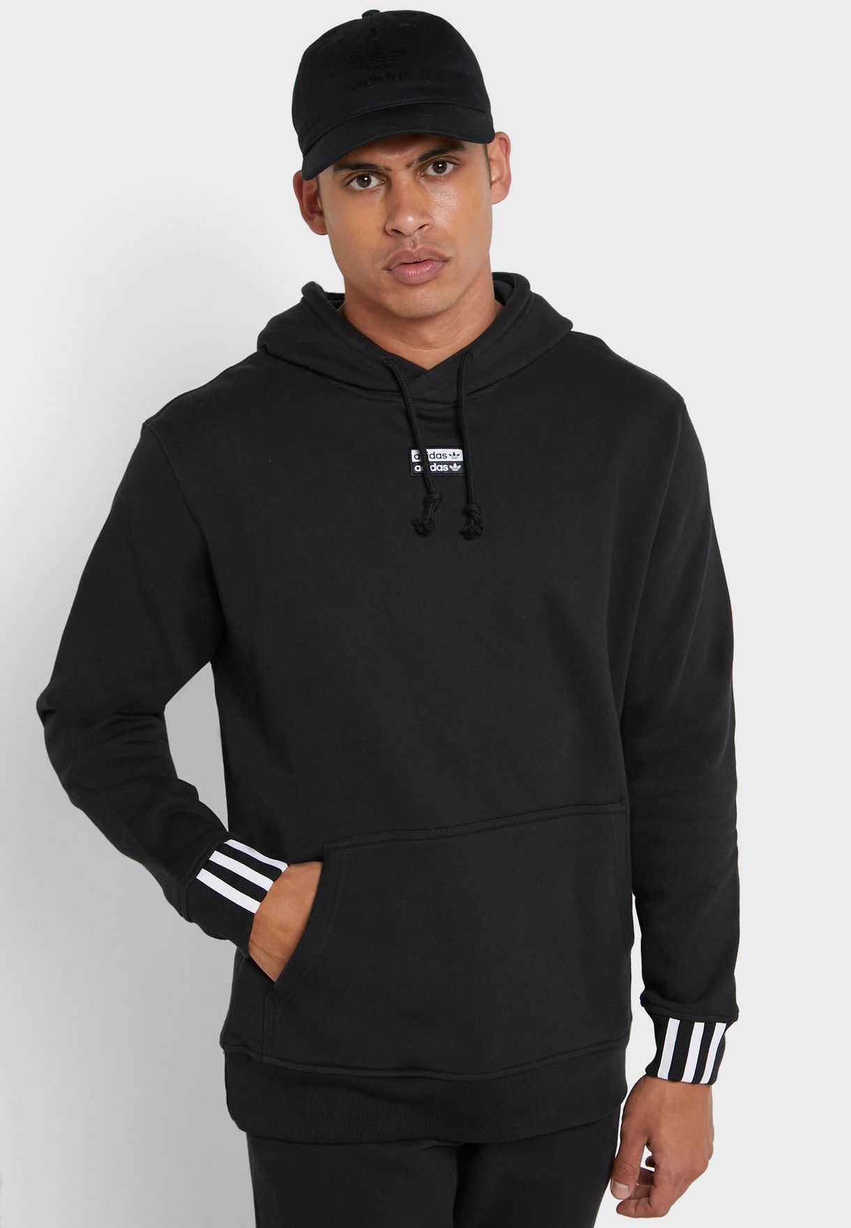 adidas originals ryv hoodie in black