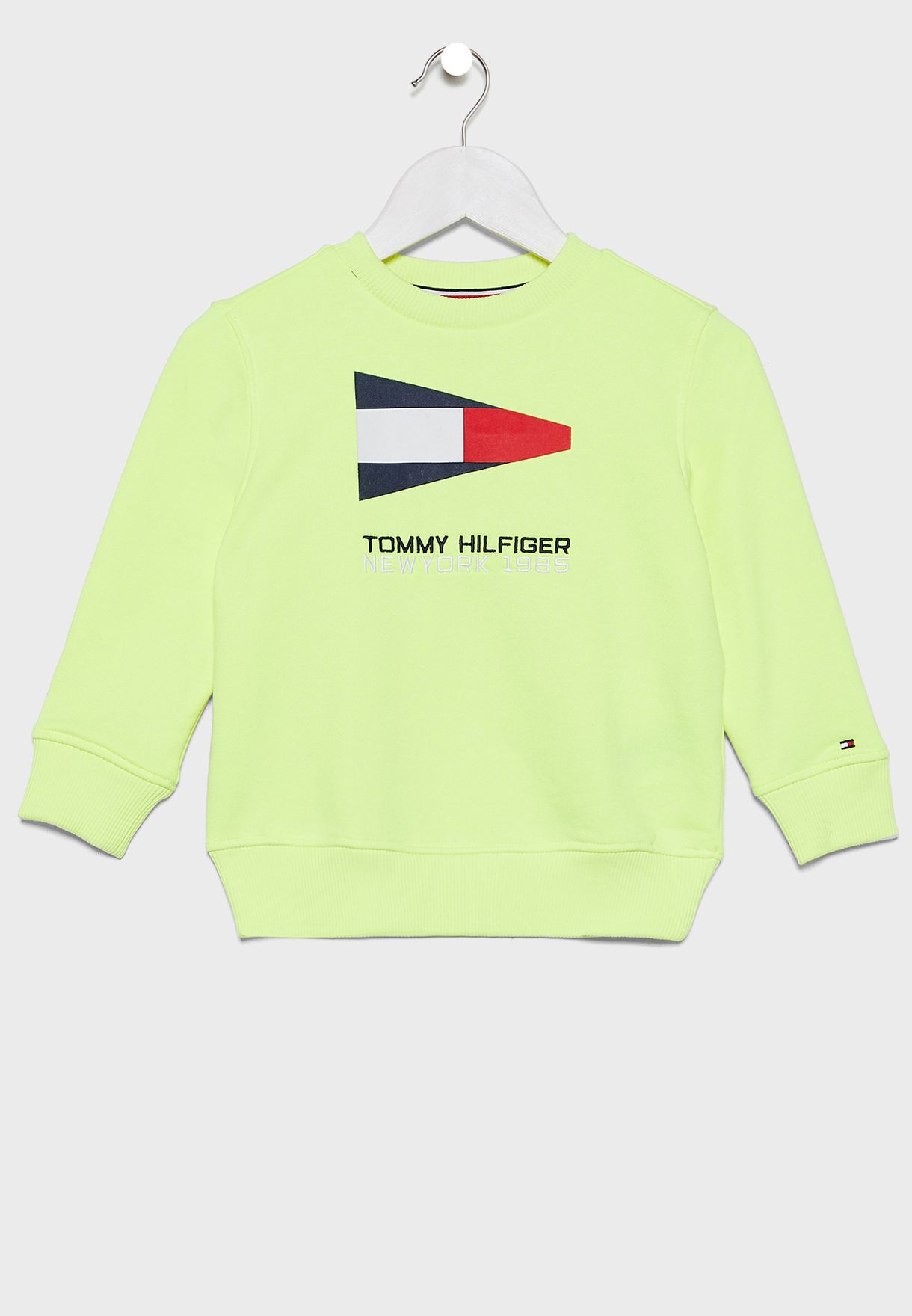 tommy hilfiger yellow crew neck