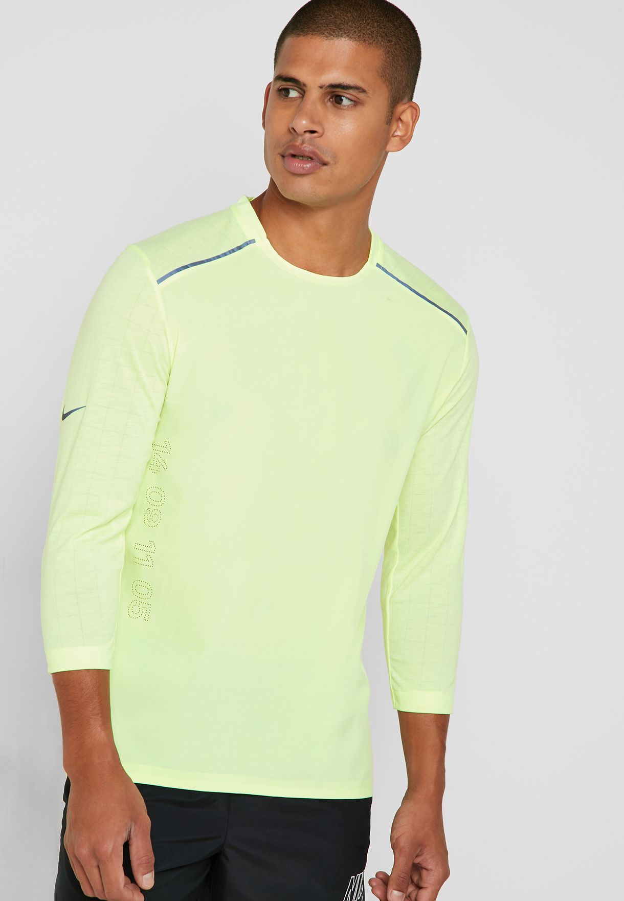 Nike yellow Rise 365 Tech Pack T-Shirt 