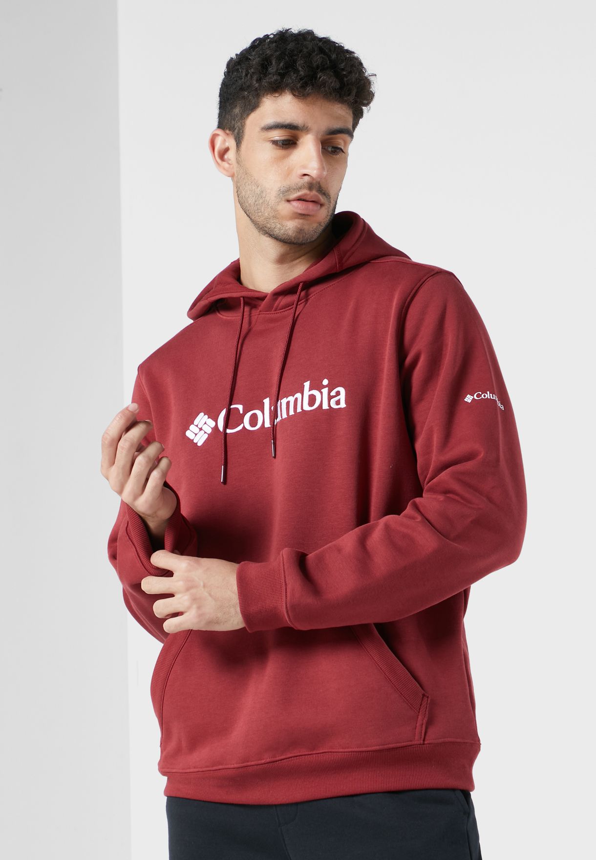 columbia red hoodie