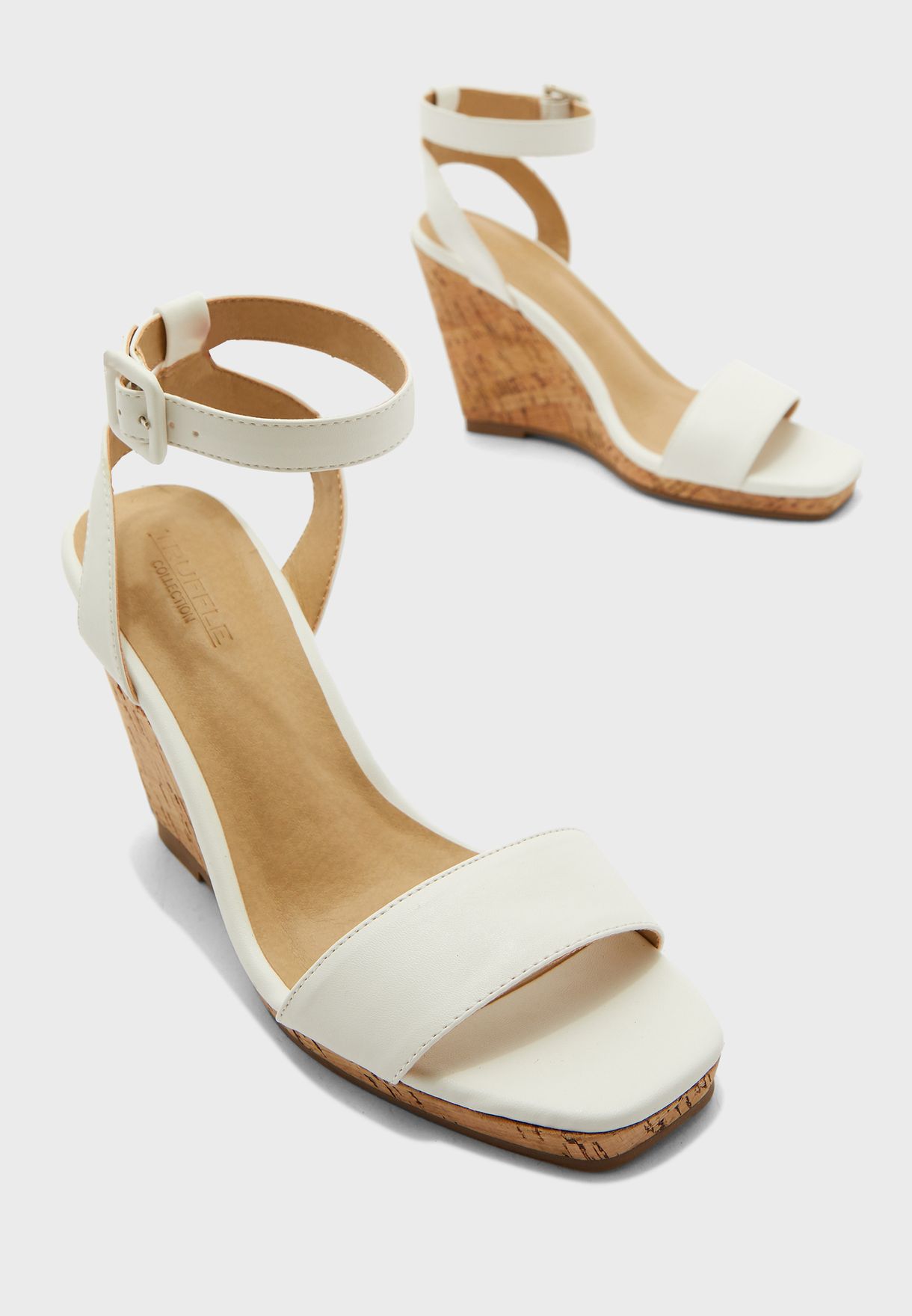 white wedge sandals