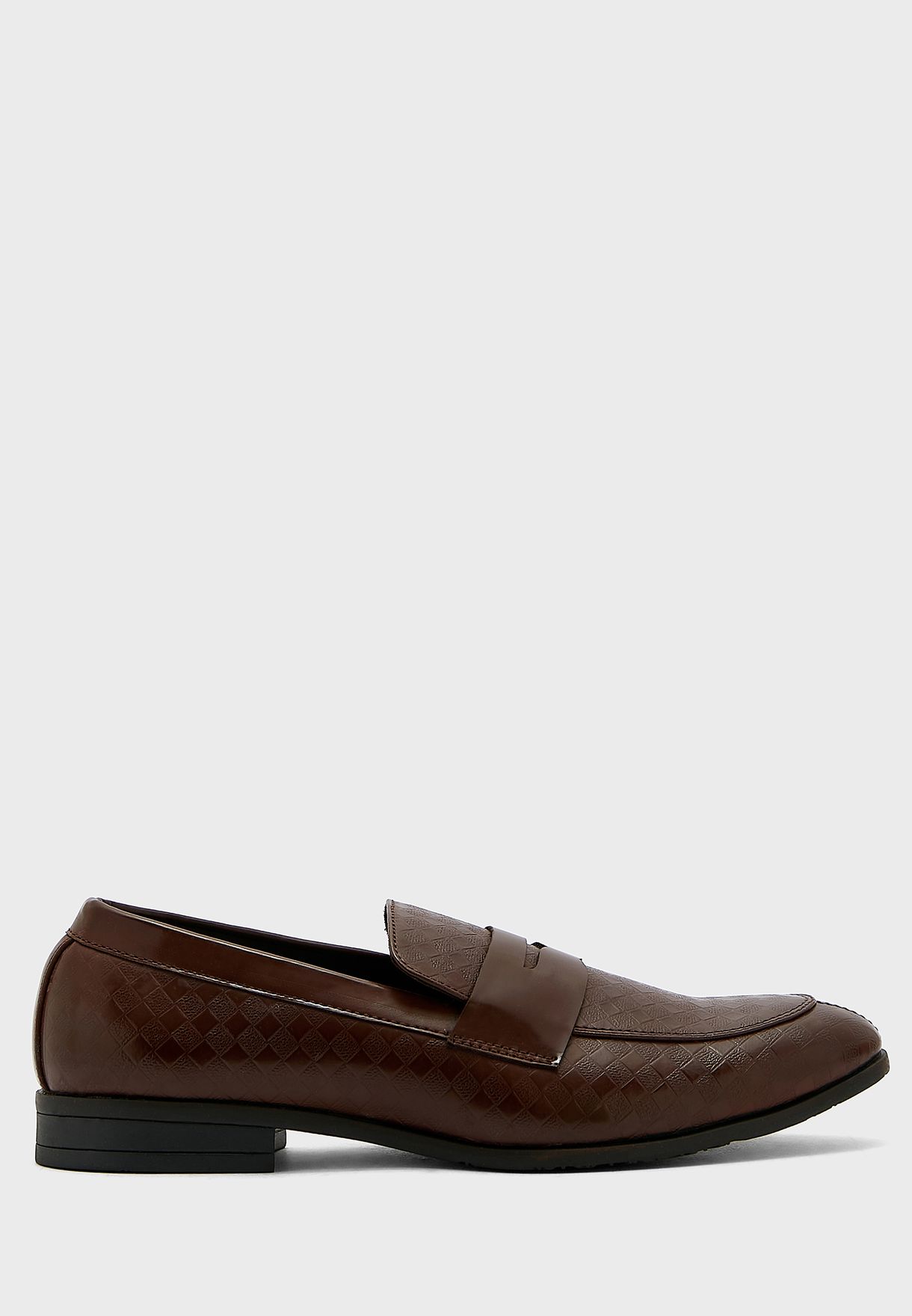 Weave Texture Formal Slip Ons