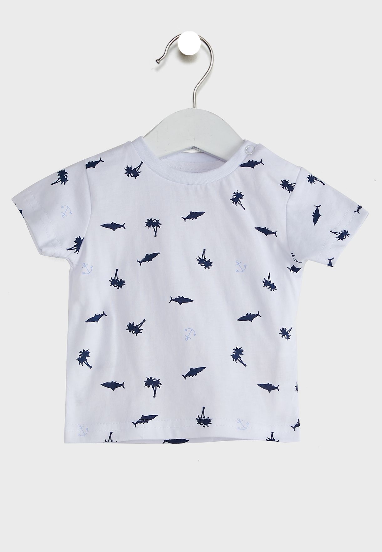 Infant Printed T-Shirt + Dungaree Set