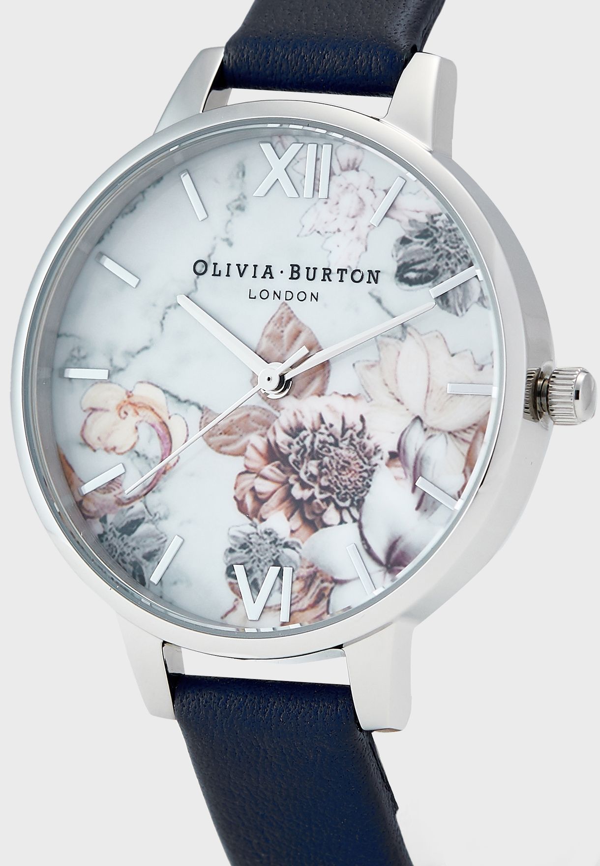 OB16CS33 Marble Florals Analog Watch