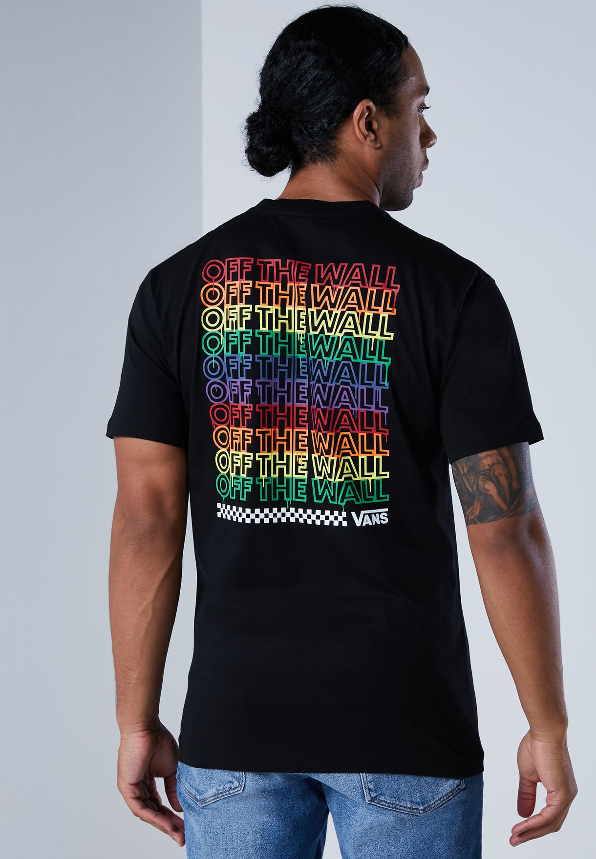 Sovjet onthouden openbaar Buy Vans black Rainbow Repeat T-Shirt for Kids in MENA, Worldwide