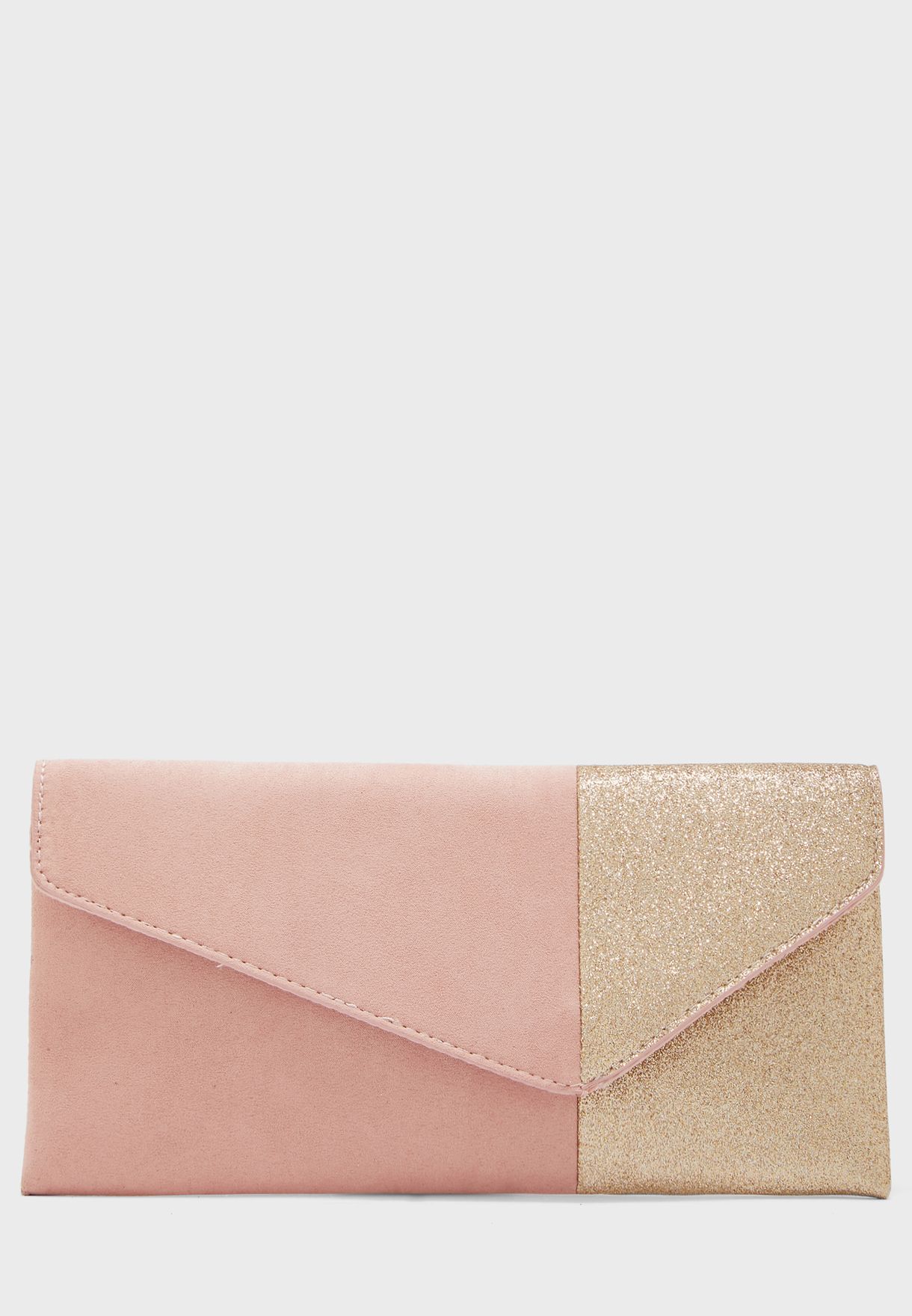 pink envelope clutch bag