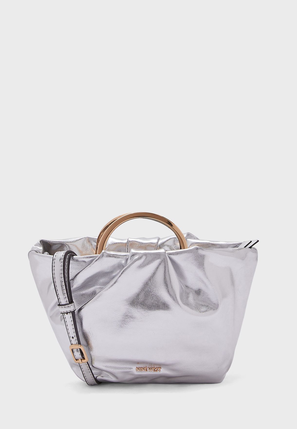 nine west silver handbag