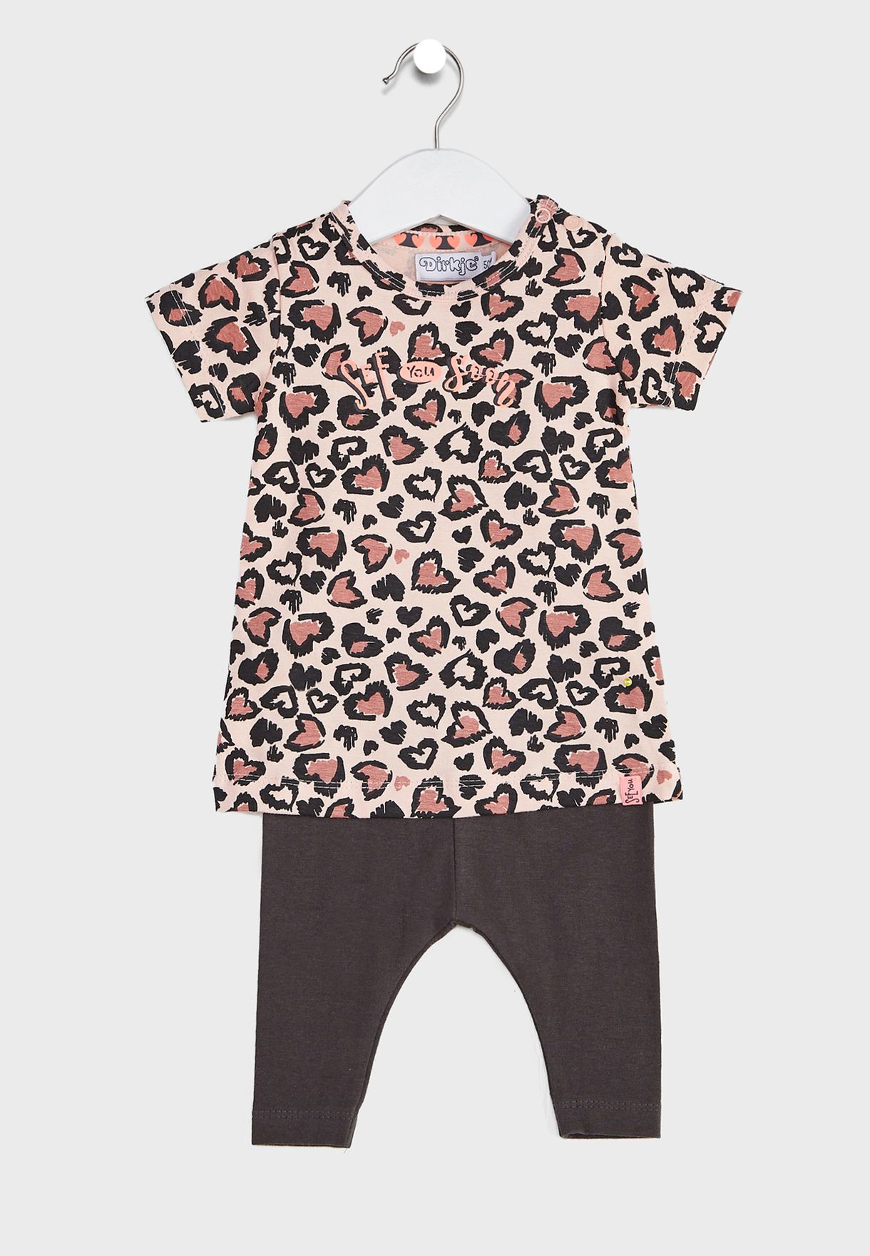 Infant Leopard Printed Dress + Leggings Set