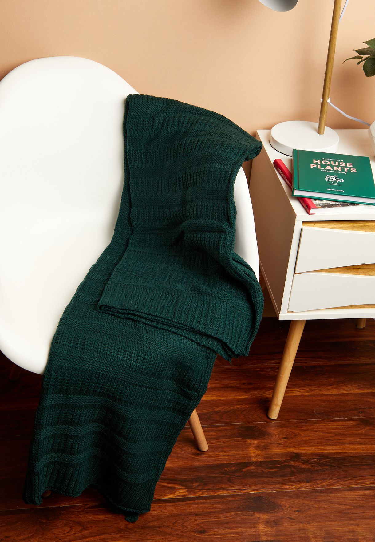 Green Knitted Blanket 130 X 170Cm