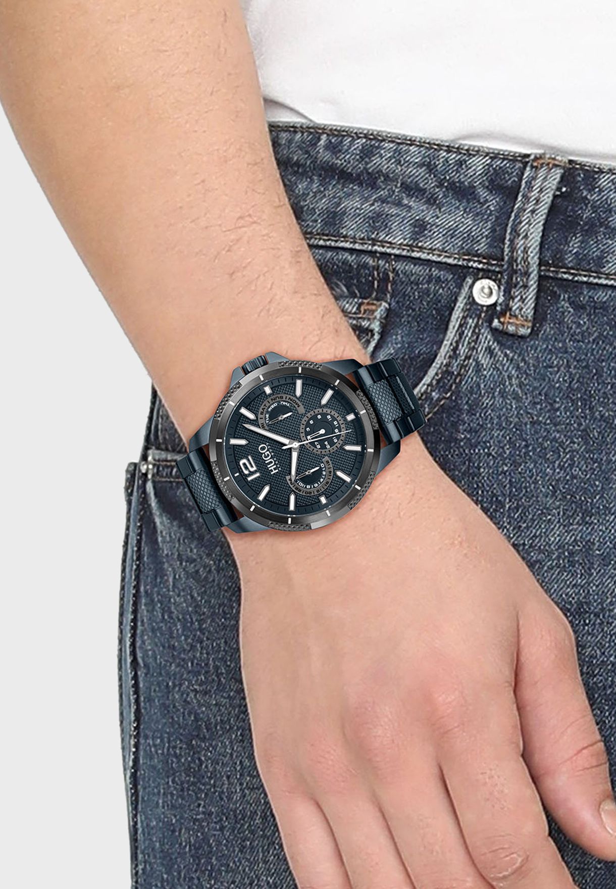 Stainless Steel Strap Chronograph Watch