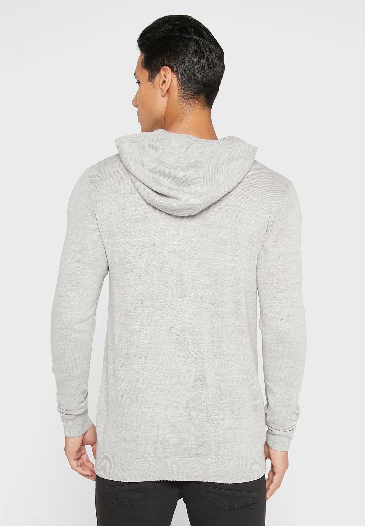 Knitted Ribbed Hoodie