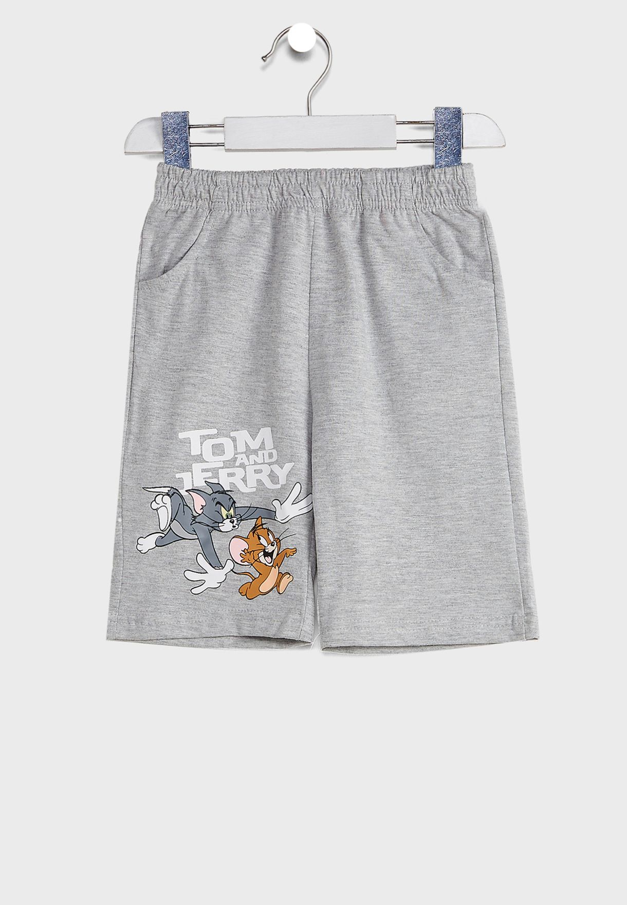 Kids Tom & Jerry Print T-Shirt + Shorts Set With Bag