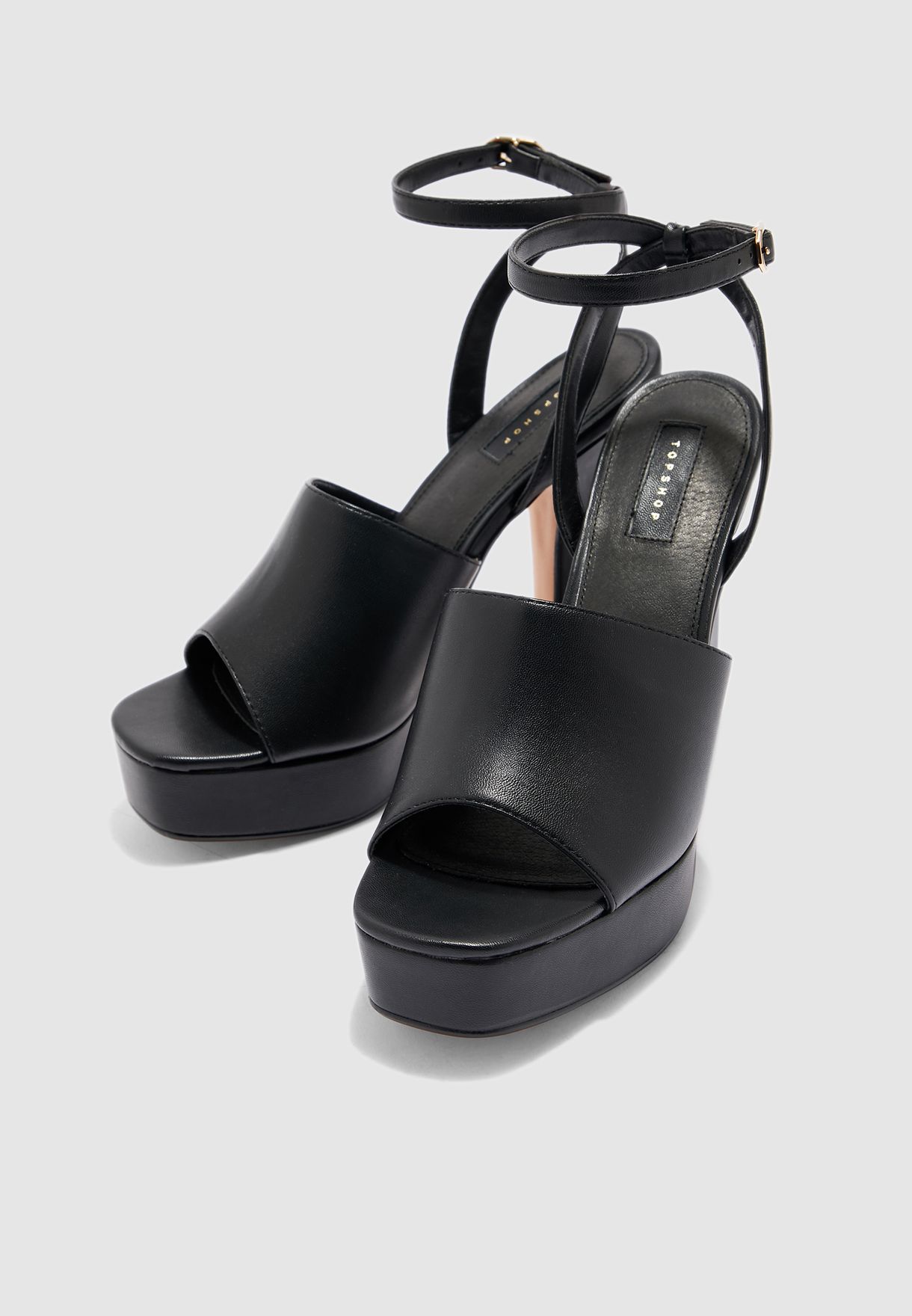 topshop black platform sandals