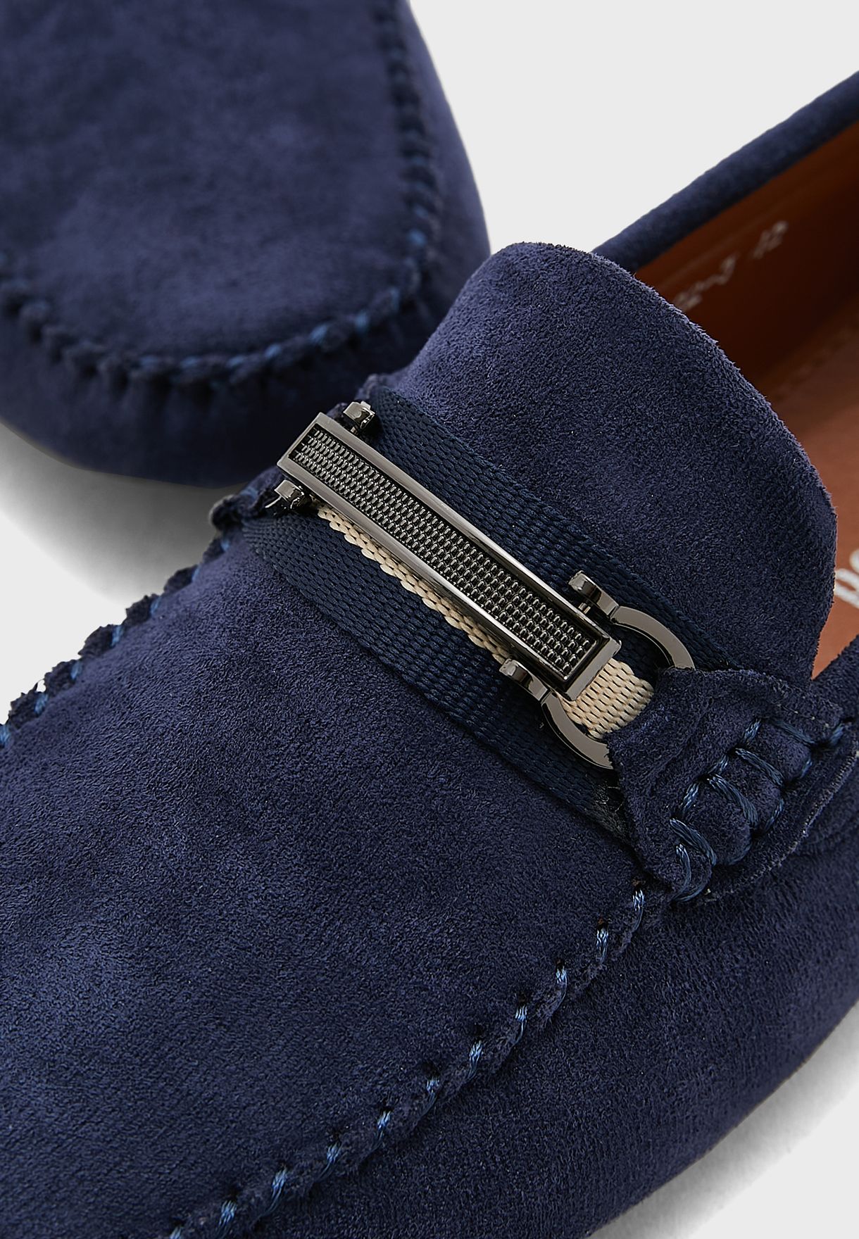 Faux Suede Saddle Loafers