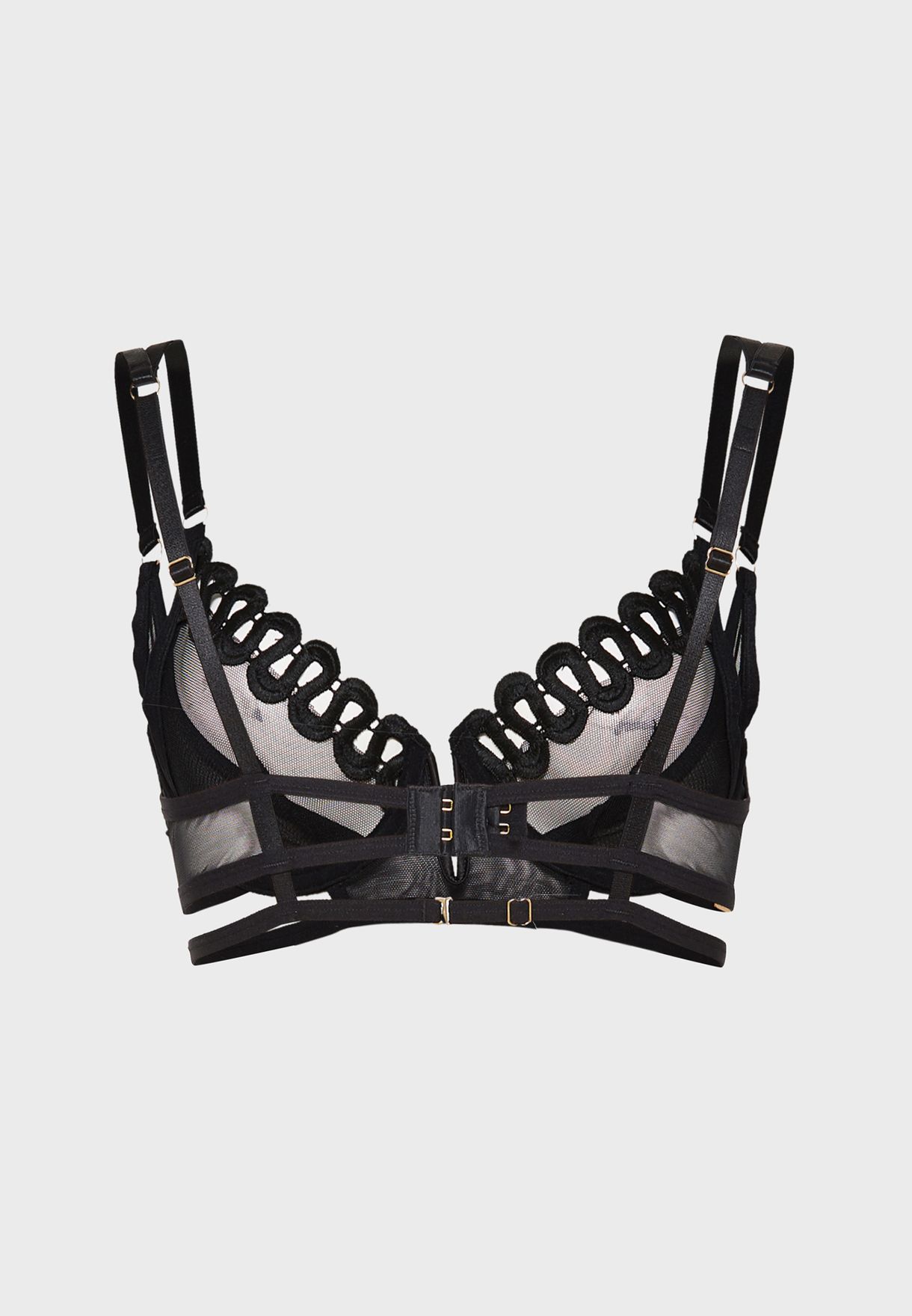 Buy Bluebella black Milana Mesh Plunge Bra for Women in MENA, Worldwide