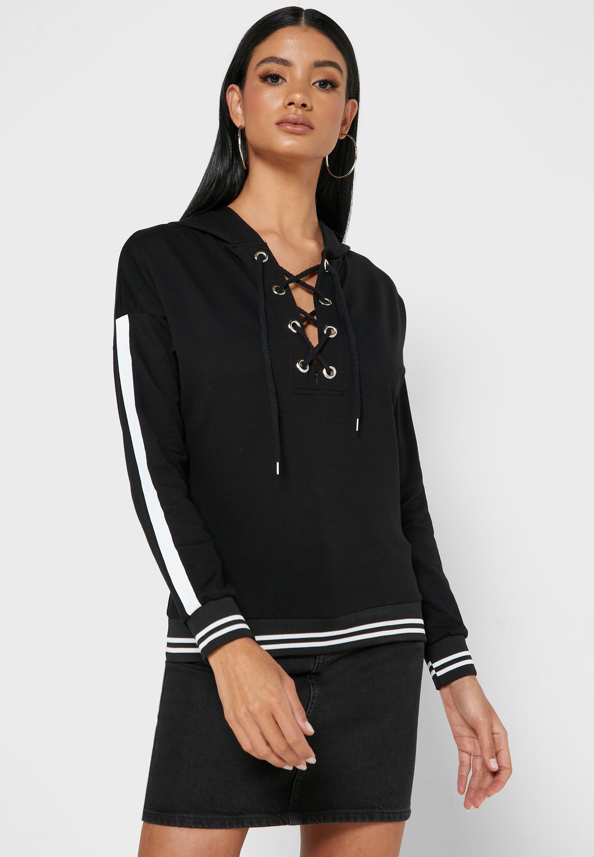 criss cross hoodie