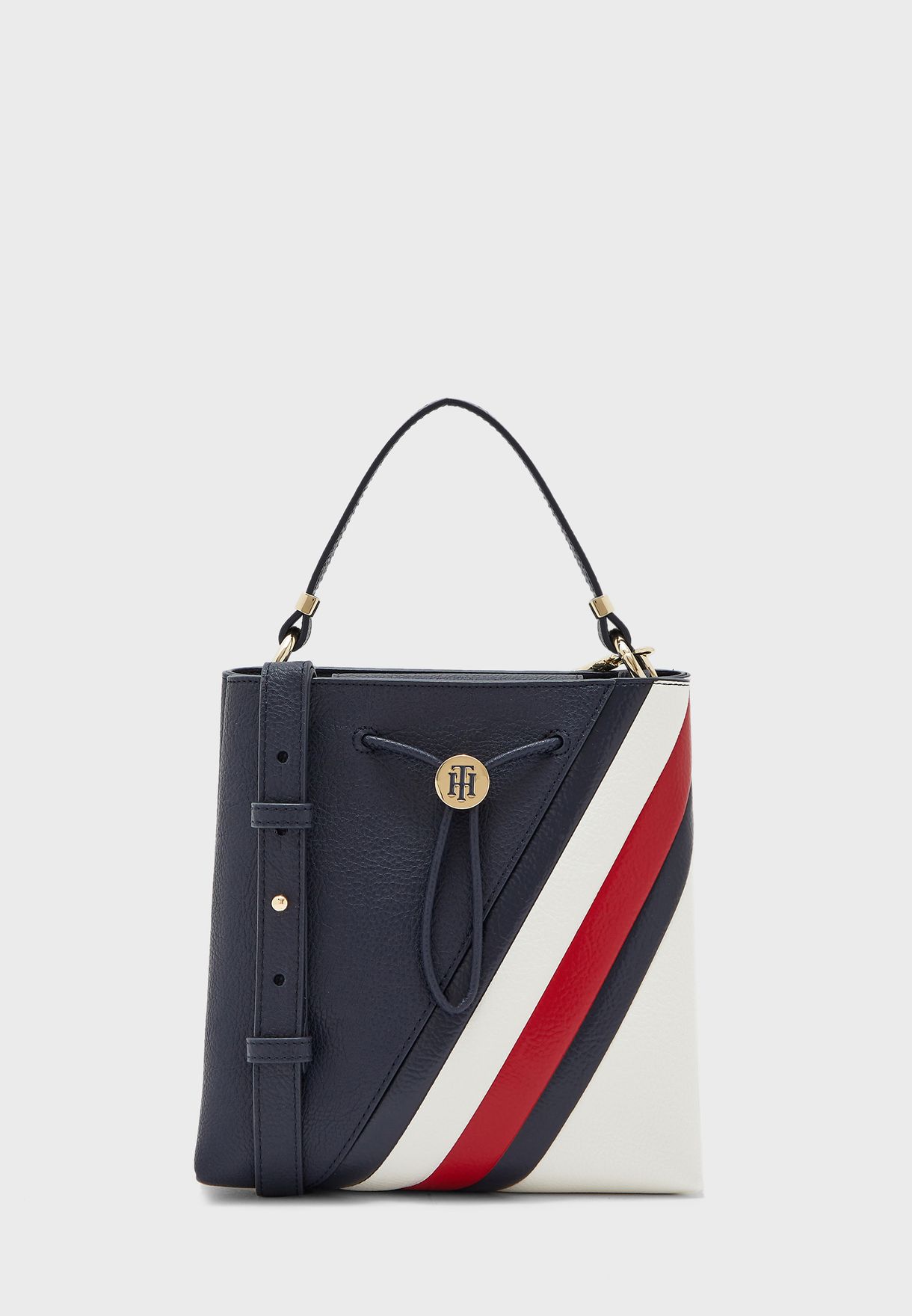 tommy hilfiger striped tote bag