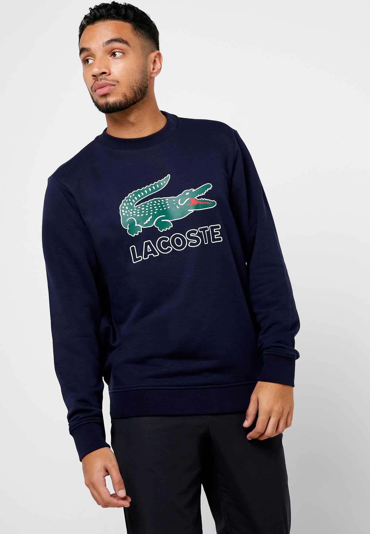 Buy Lacoste navy Large Logo Sweatshirt 