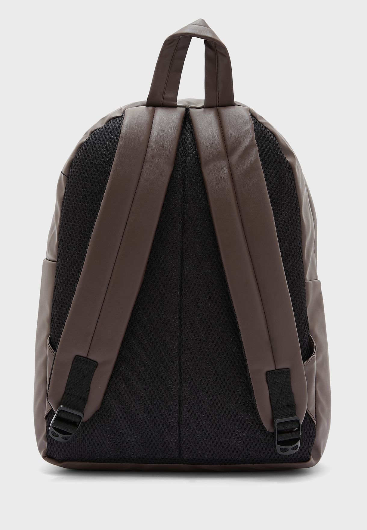 Striped Faux Leather Backpack