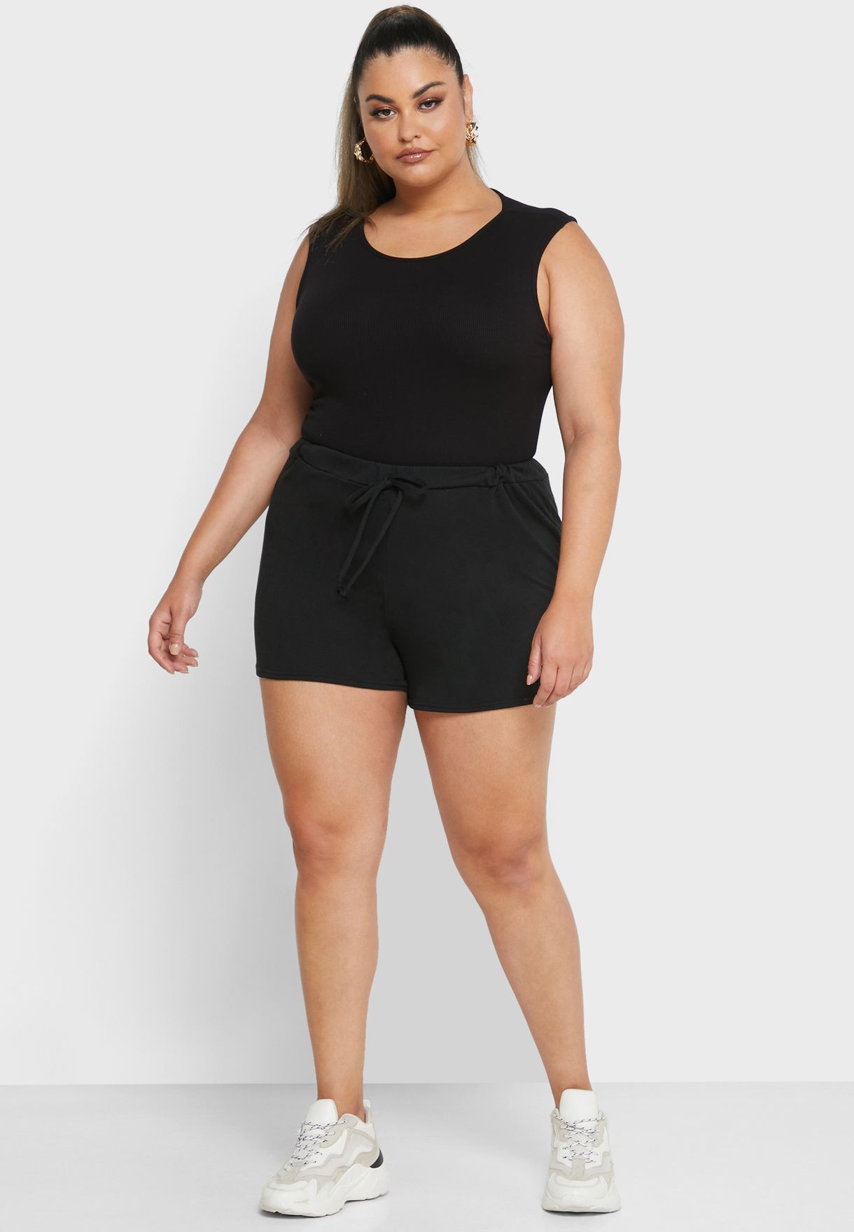 Plus size jogger online shorts