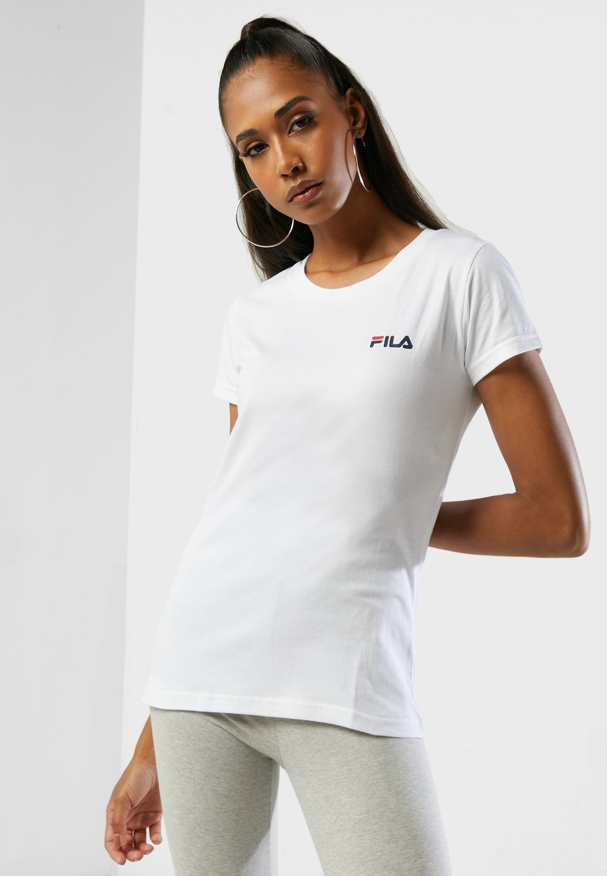 Buy Fila white Classic T-Shirt for Kids in MENA, Worldwide