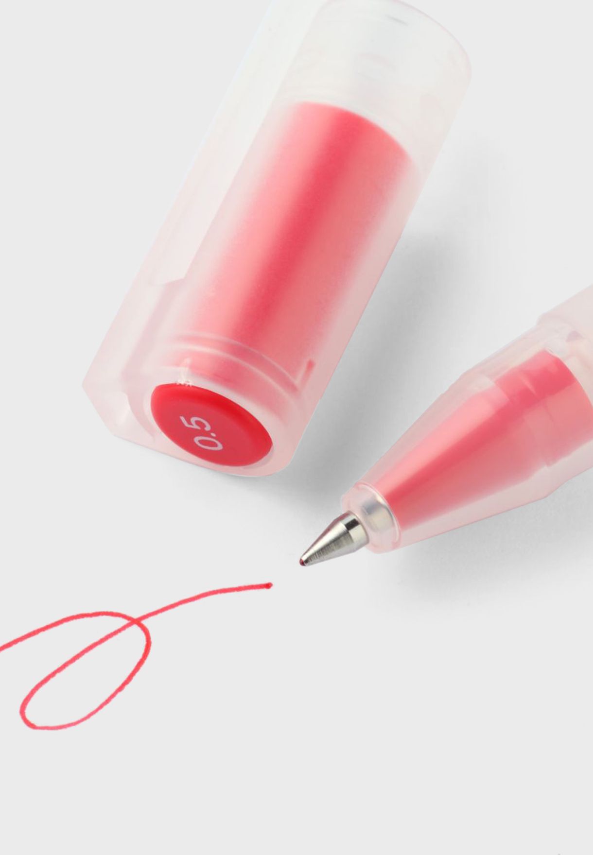 قلم حبر جاف جل 0.5 احمر