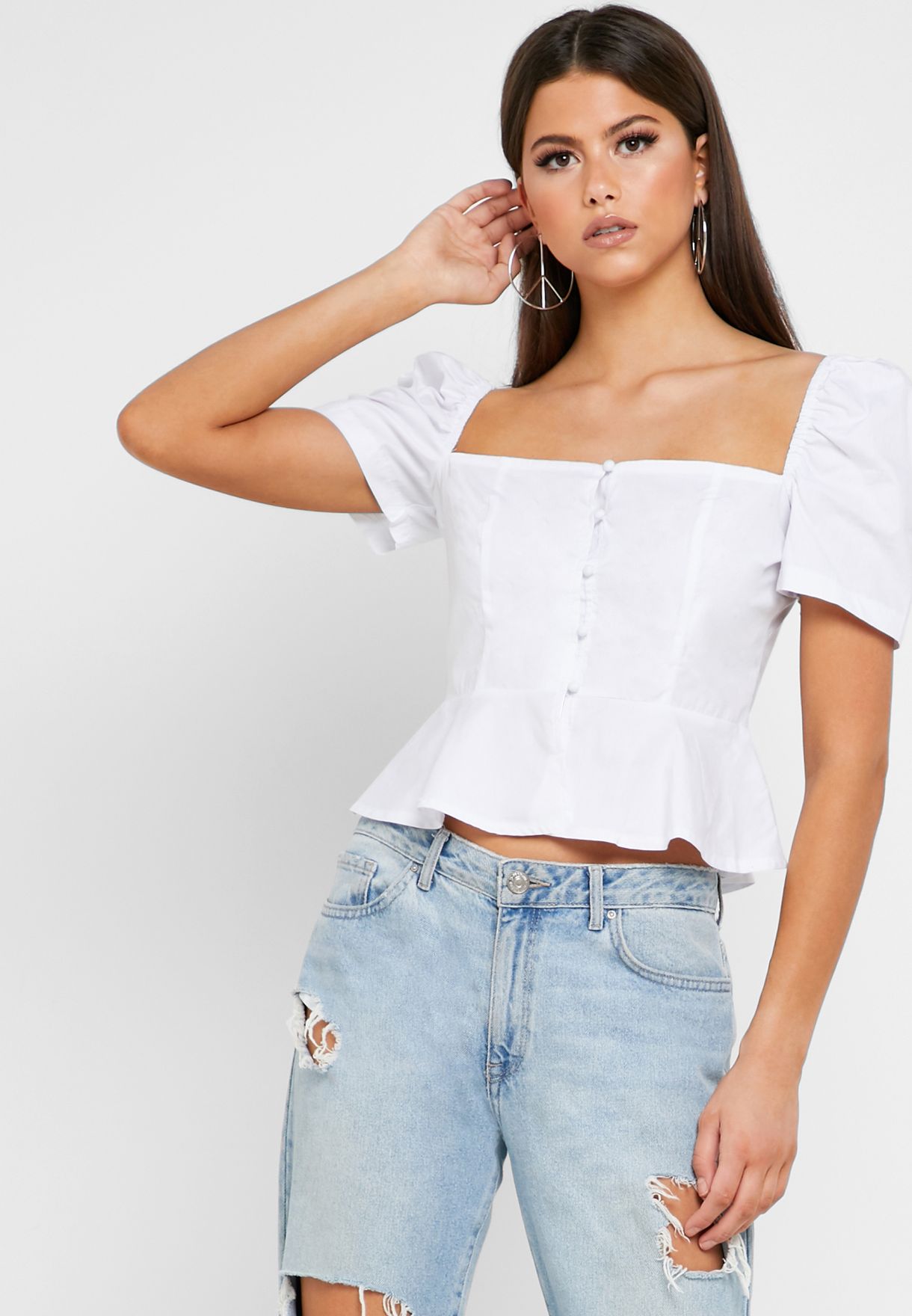 missguided peplum top